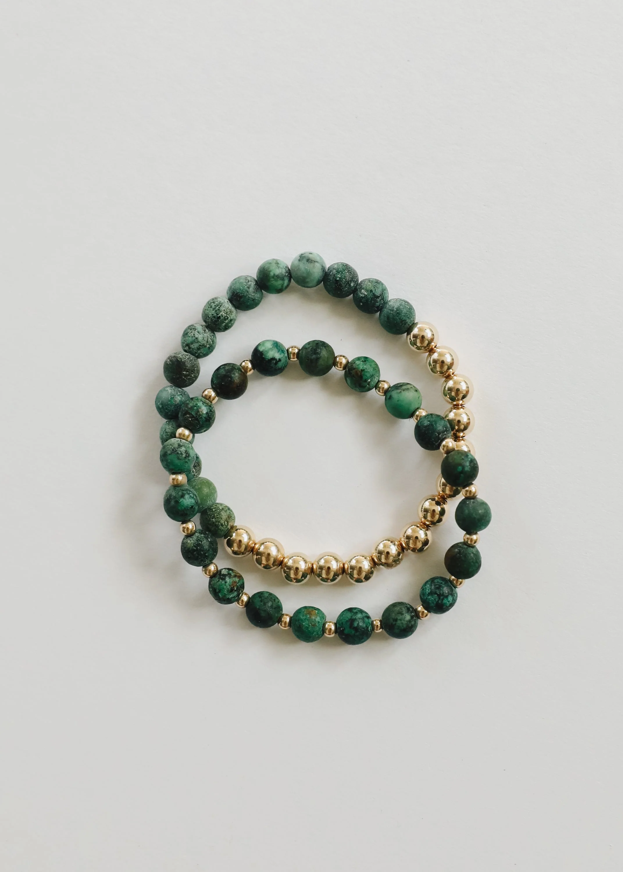 Turquoise Jasper :14k Gold Filled Sun + Moon || Adult Bracelets