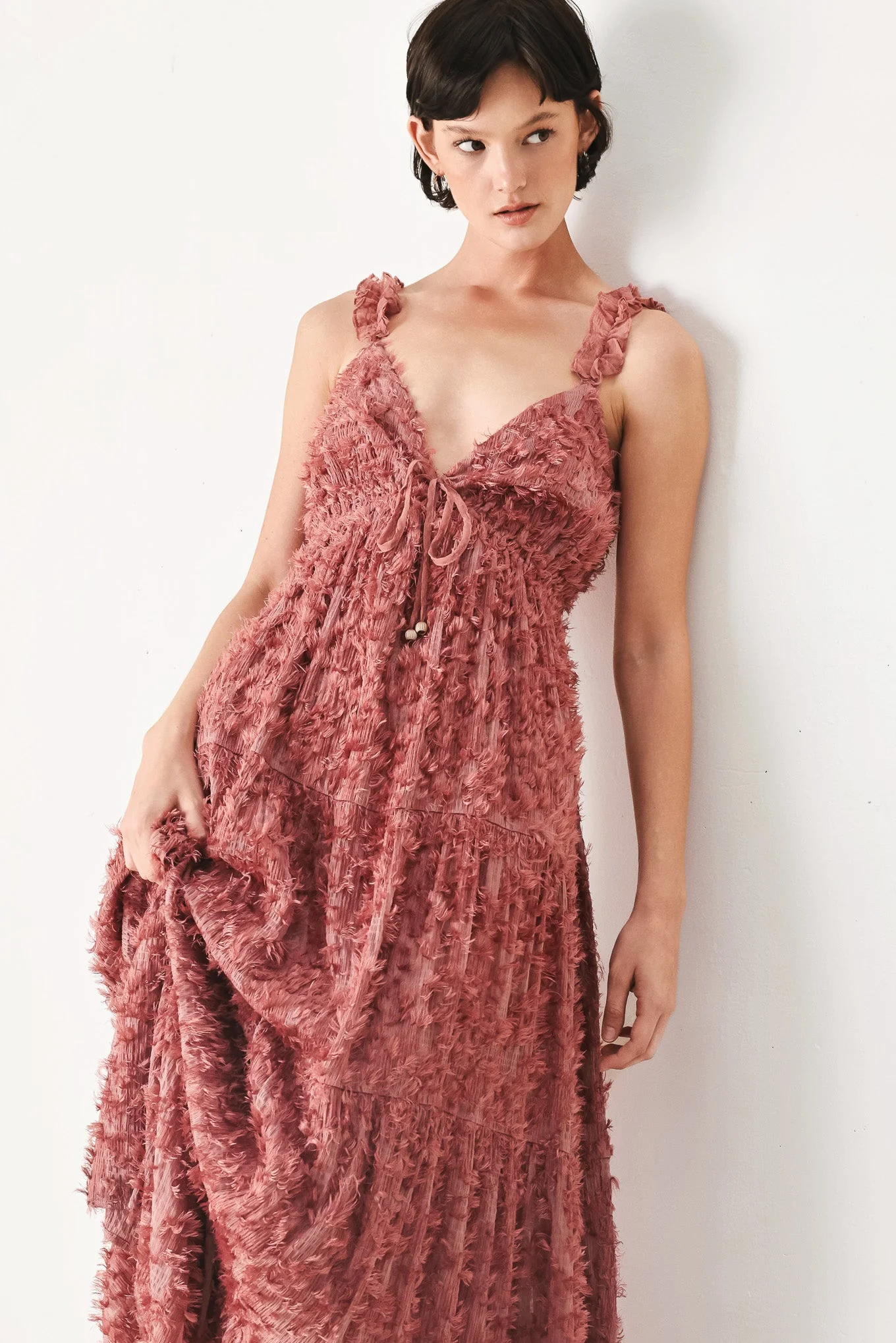 Twilight Rosette Woven Maxi Dress - Image 4
