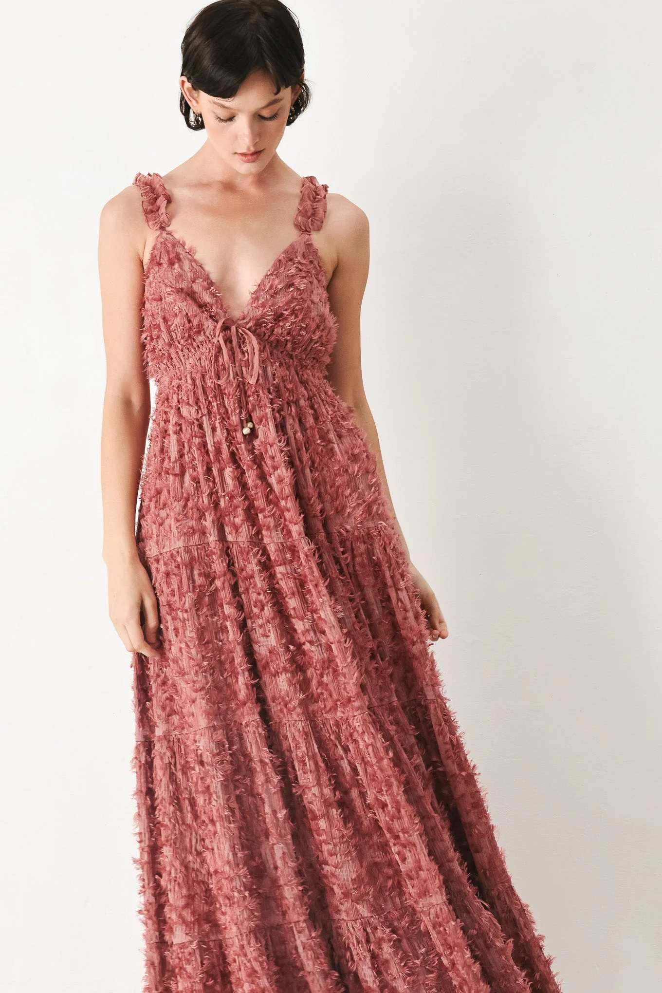 Twilight Rosette Woven Maxi Dress - Image 5