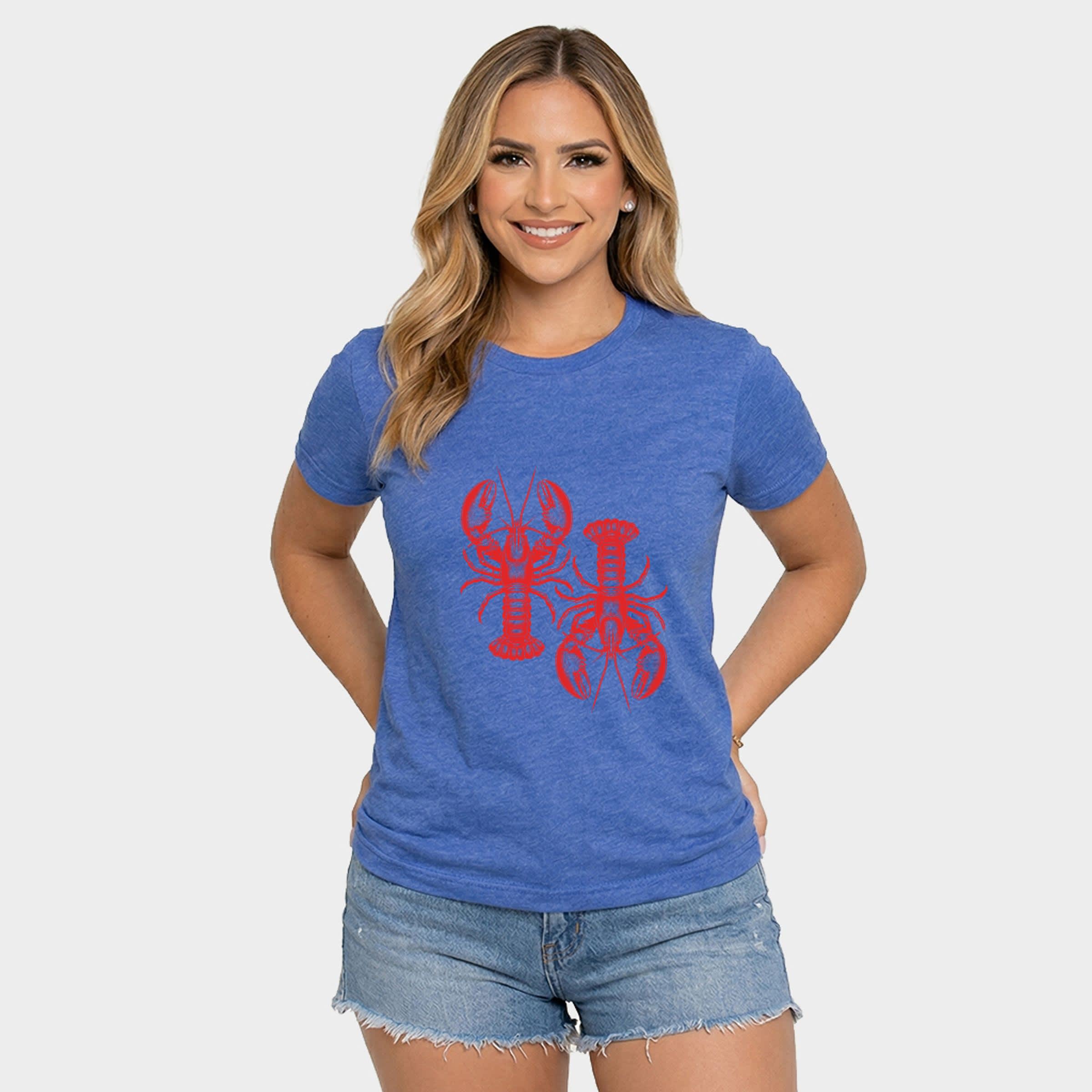 Two Lobsters - Womens Short Sleeve Tee - Image 5