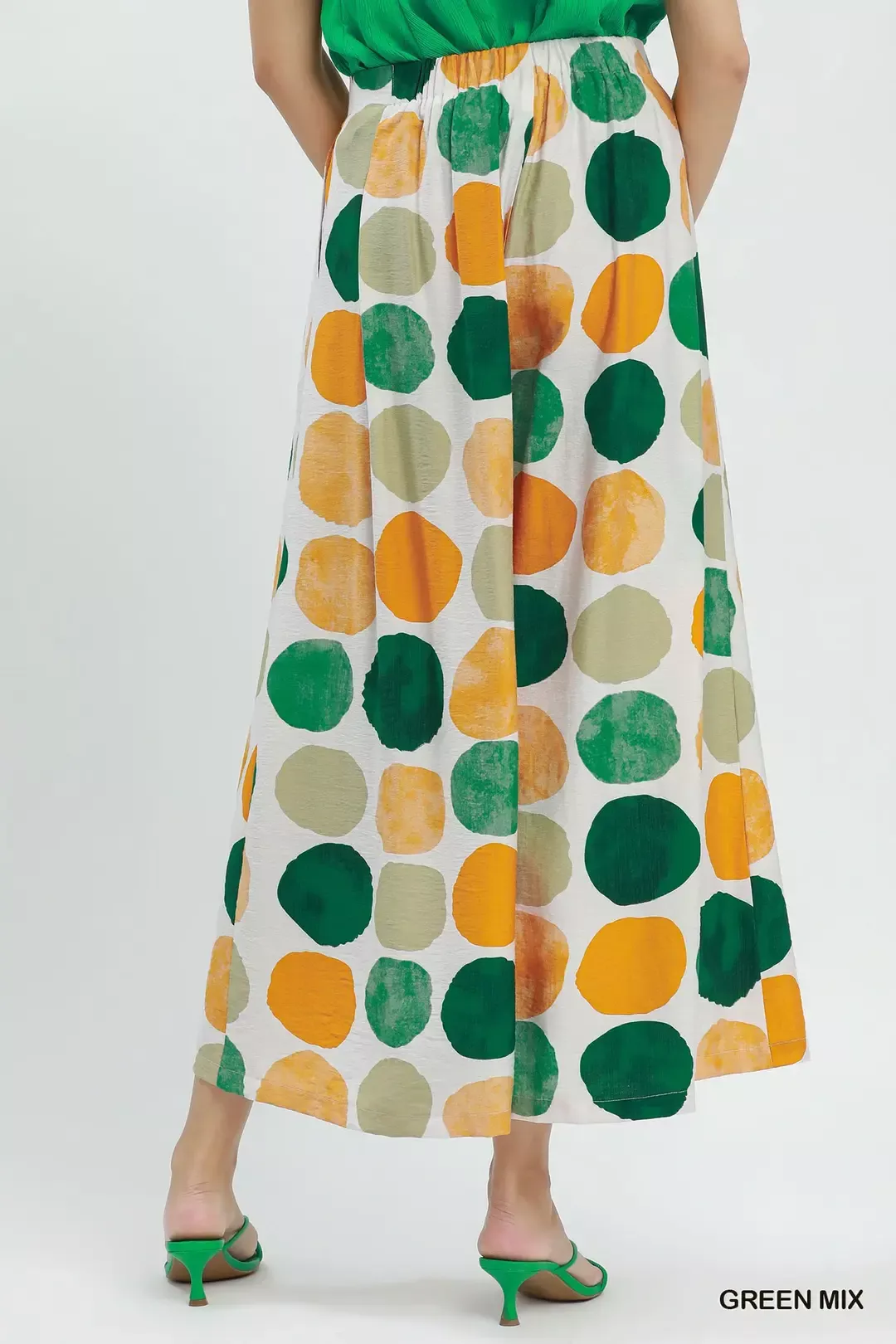 Umgee Dot Print Wide Leg Pants - Image 2
