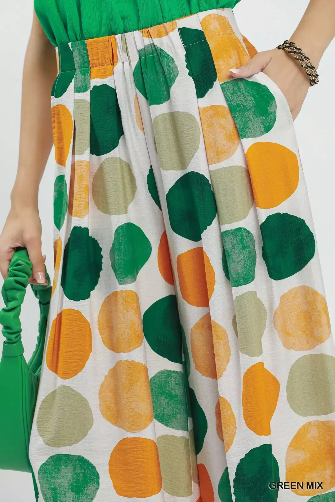 Umgee Dot Print Wide Leg Pants - Image 3