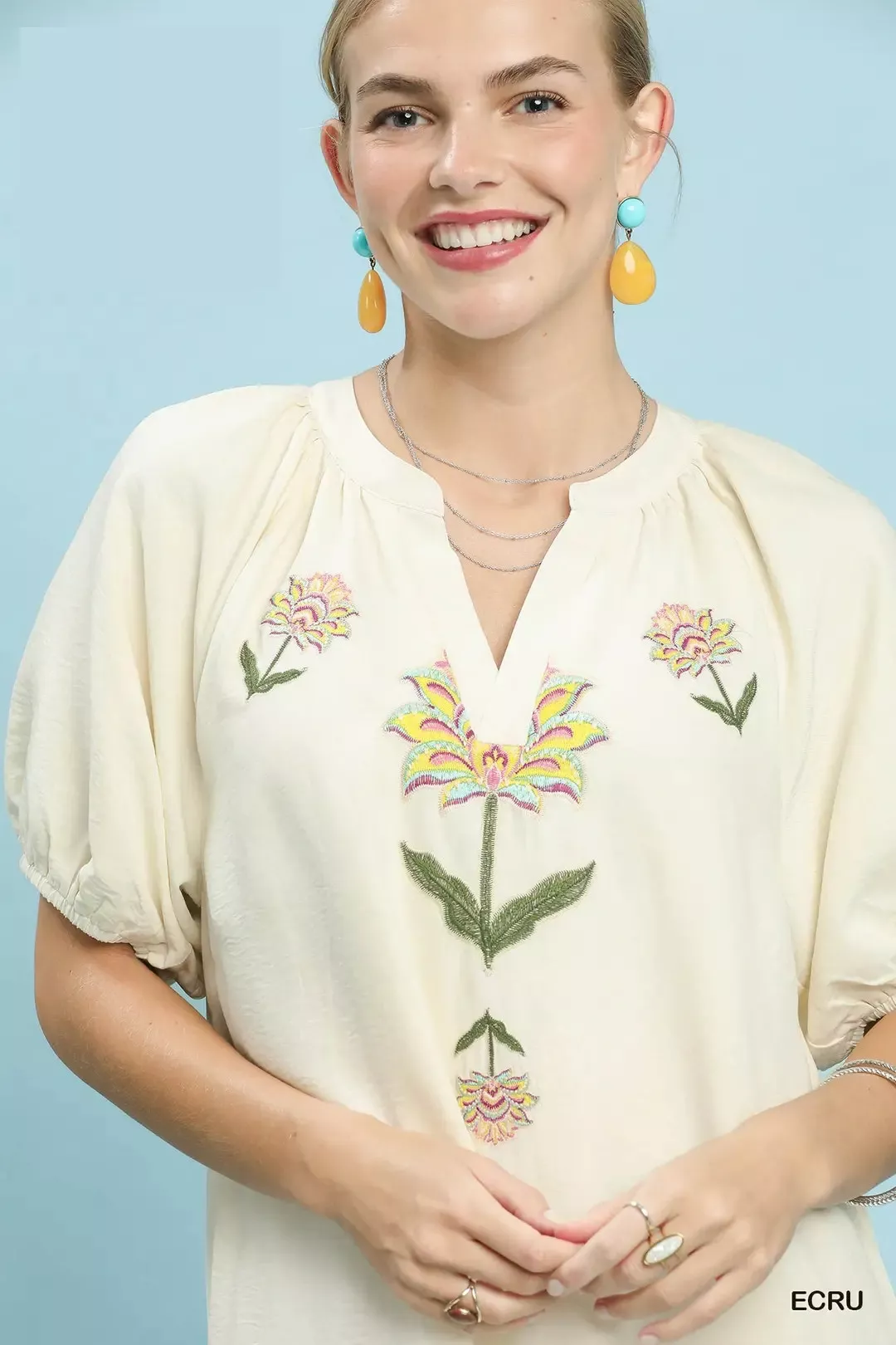 Umgee Embroidered Floral Babydoll Dress - Image 4