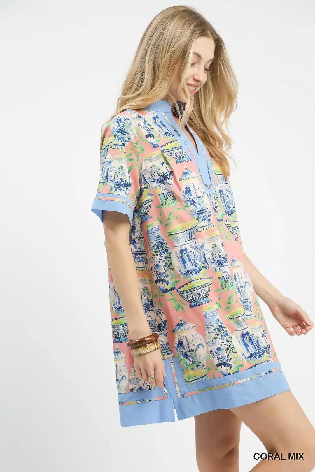 Umgee Mix Abstract Print Mini Dress - Image 2