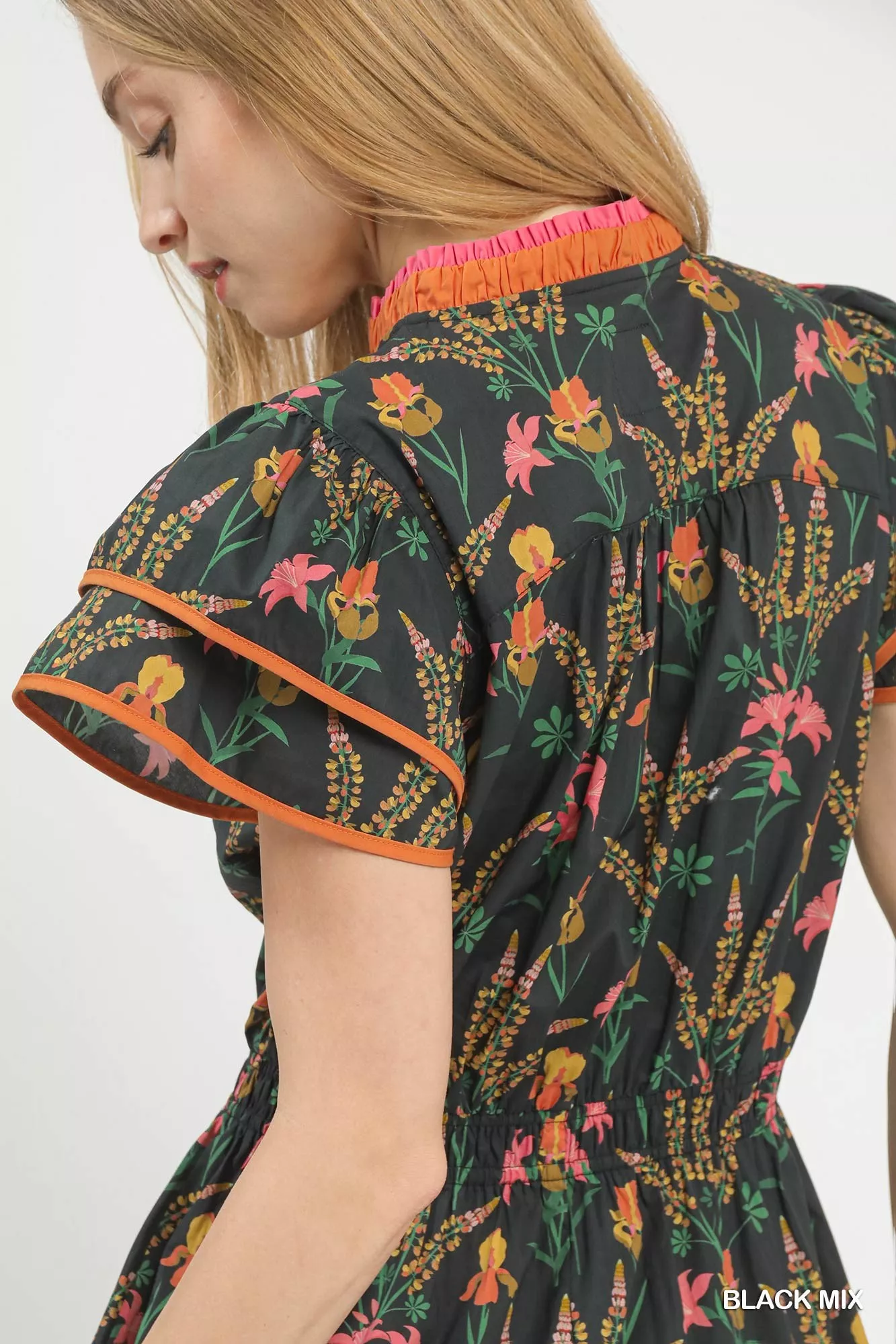 Umgee Mix Floral Midi Dress - Image 5