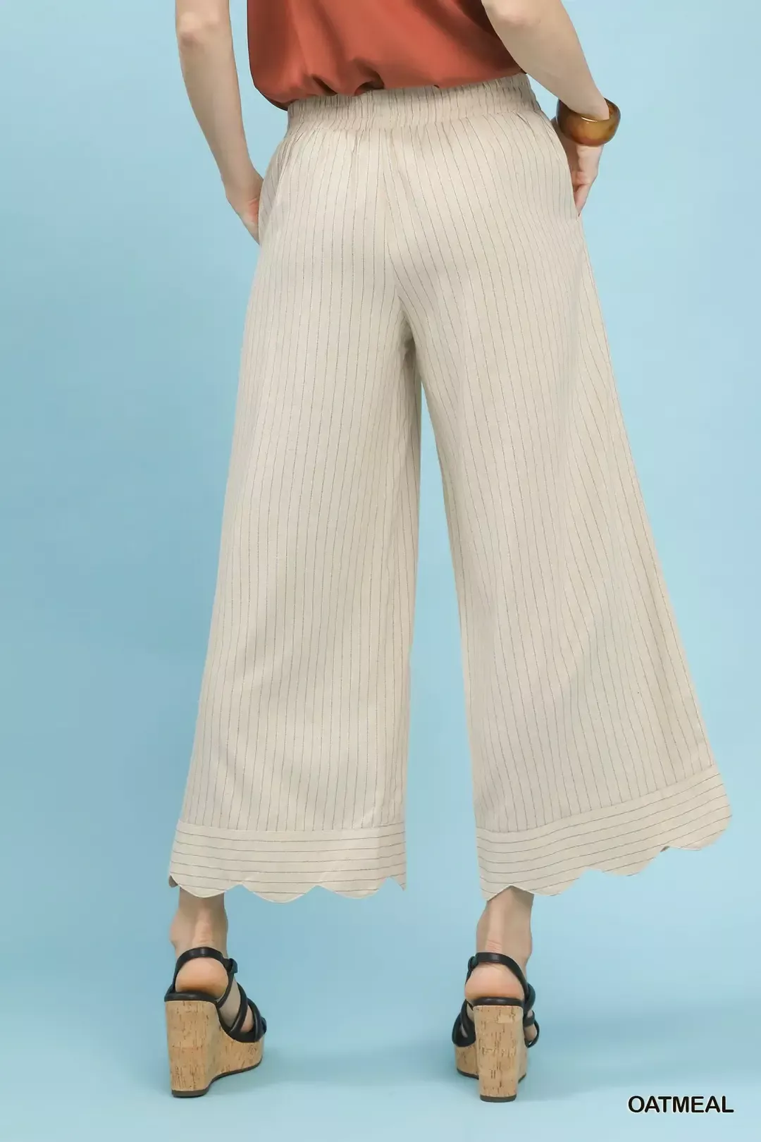 Umgee Pinstripe Wide Leg Pants - Image 3