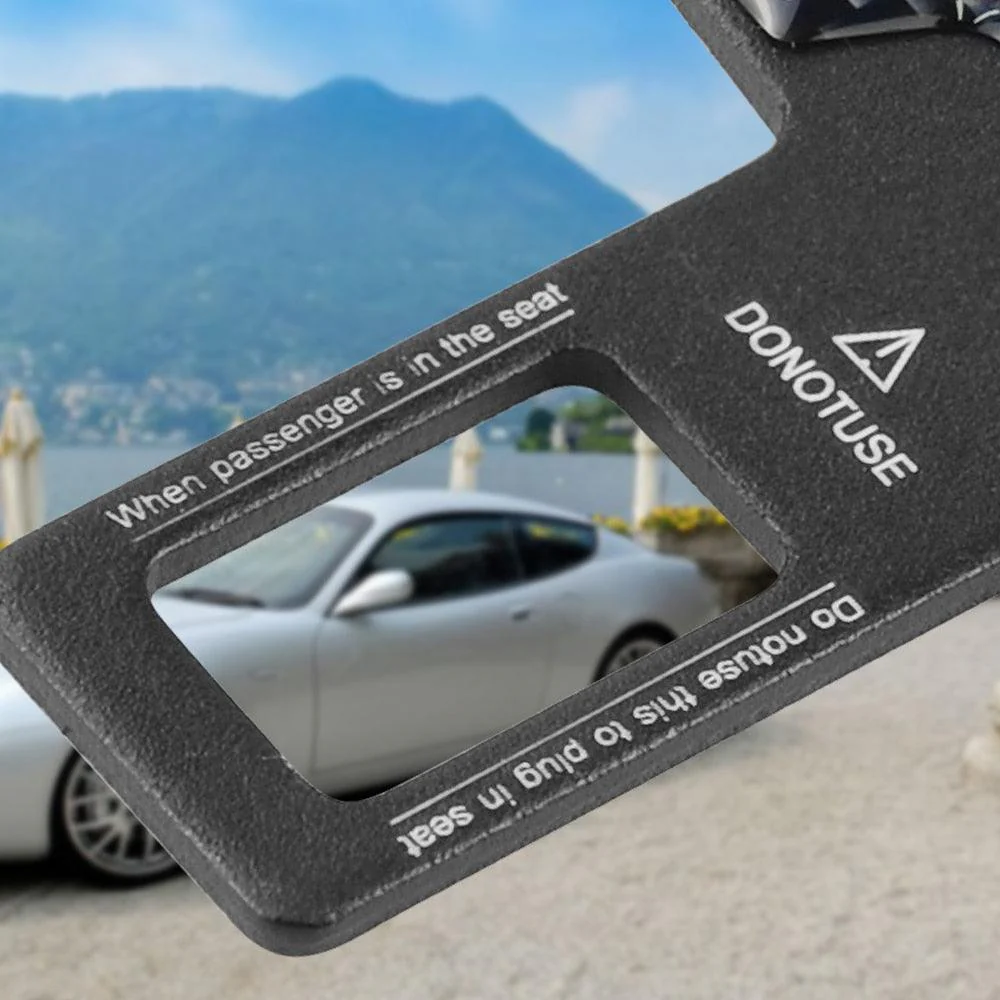 Universal Car Safety Belt Clip Car Seat Belt Buckle Carbon Fiber Car Safety Seat Belt Buckle Alarm Stopper Clip Clamp Extender Car Seat Tool Auto Interior Accessories Vehicle-mounted Bottle Openers Car Accessories - Image 2