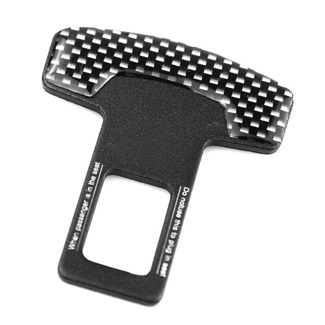 Universal Car Safety Belt Clip Car Seat Belt Buckle Carbon Fiber Car Safety Seat Belt Buckle Alarm Stopper Clip Clamp Extender Car Seat Tool Auto Interior Accessories Vehicle-mounted Bottle Openers Car Accessories - Image 3