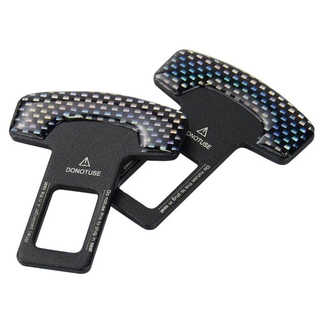 Universal Car Safety Belt Clip Car Seat Belt Buckle Carbon Fiber Car Safety Seat Belt Buckle Alarm Stopper Clip Clamp Extender Car Seat Tool Auto Interior Accessories Vehicle-mounted Bottle Openers Car Accessories - Image 5