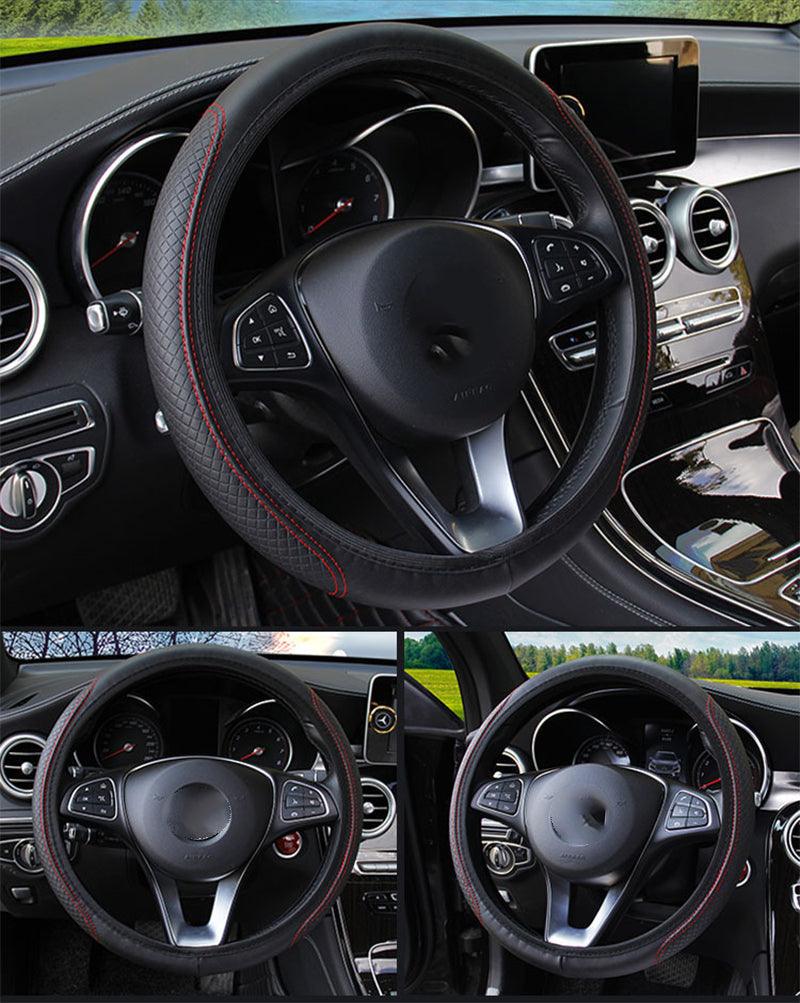 Universal Car Steering Wheel Cover Skid Proof Auto Car Steering Wheel Cover Auto Steering- Wheel Cover Microfiber Leather Viscose Breathable Anti-Slip Anti-Slip Embossing Leather Car-styling Car Accessories - Image 2