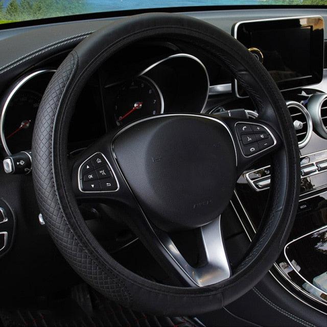 Universal Car Steering Wheel Cover Skid Proof Auto Car Steering Wheel Cover Auto Steering- Wheel Cover Microfiber Leather Viscose Breathable Anti-Slip Anti-Slip Embossing Leather Car-styling Car Accessories - Image 5
