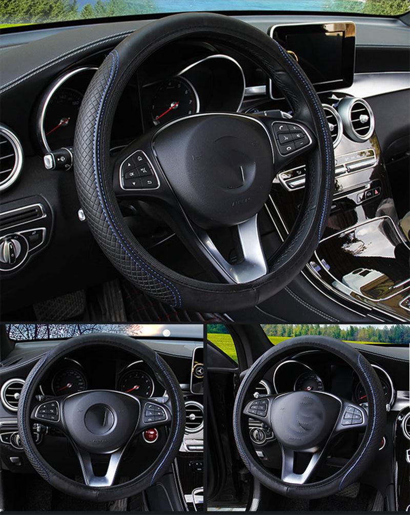 Universal Car Steering Wheel Cover Skid Proof Auto Car Steering Wheel Cover Auto Steering- Wheel Cover Microfiber Leather Viscose Breathable Anti-Slip Anti-Slip Embossing Leather Car-styling Car Accessories - Image 9