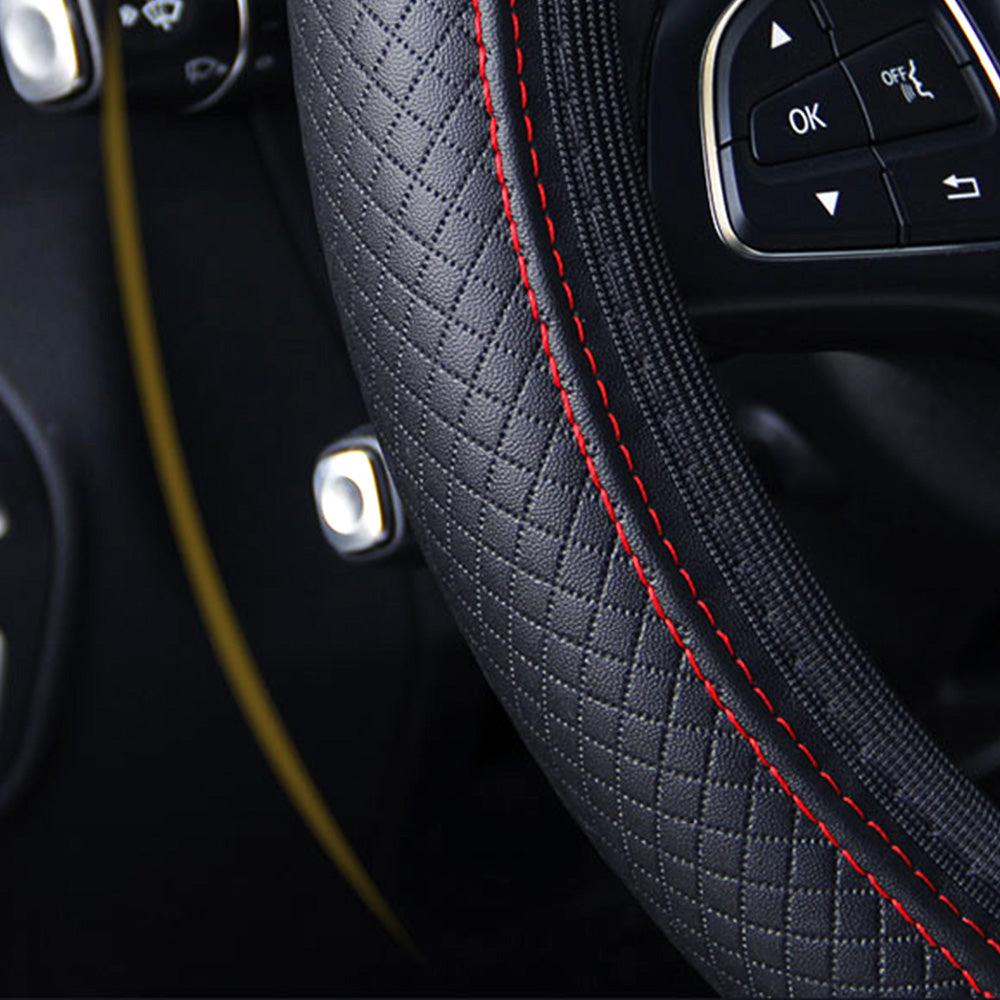 Universal Car Steering Wheel Cover Skid Proof Auto Steering- Wheel Cover Anti-Slip Embossing Leather Auto Car Steering Wheel Cover Auto Steering- Wheel Cover Microfiber Leather Viscose Breathable Anti-Slip Anti-Slip Embossing Car-styling Car Accessories - Image 10