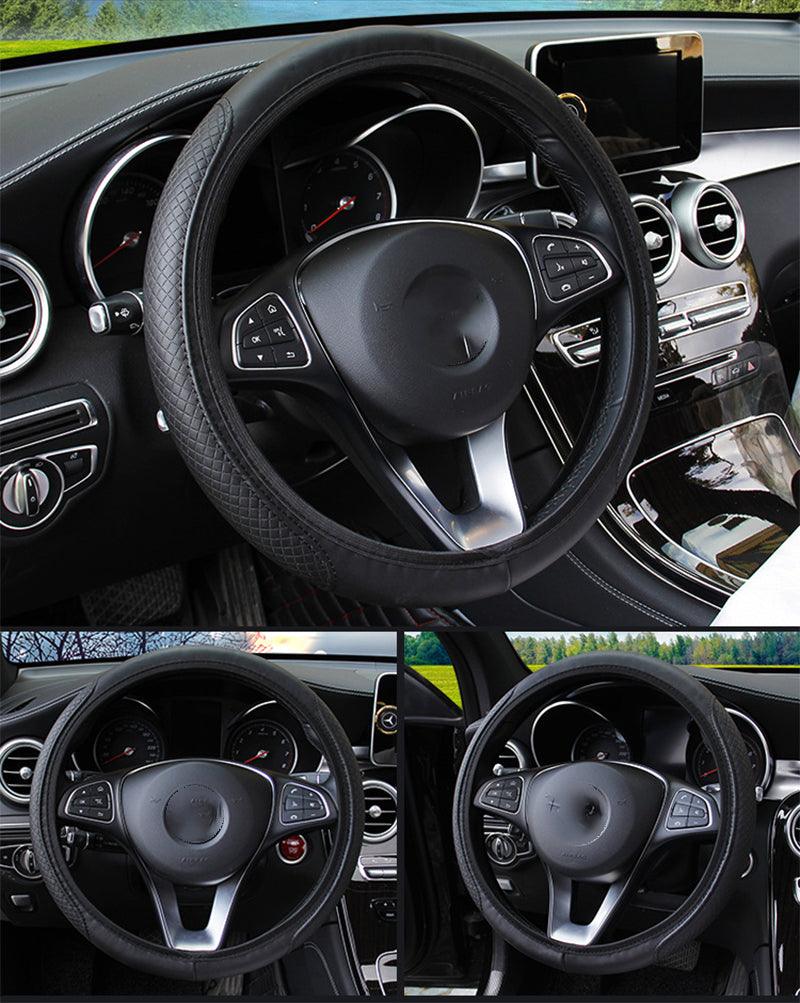 Universal Car Steering Wheel Cover Skid Proof Auto Steering- Wheel Cover Anti-Slip Embossing Leather Auto Car Steering Wheel Cover Auto Steering- Wheel Cover Microfiber Leather Viscose Breathable Anti-Slip Anti-Slip Embossing Car-styling Car Accessories - Image 14