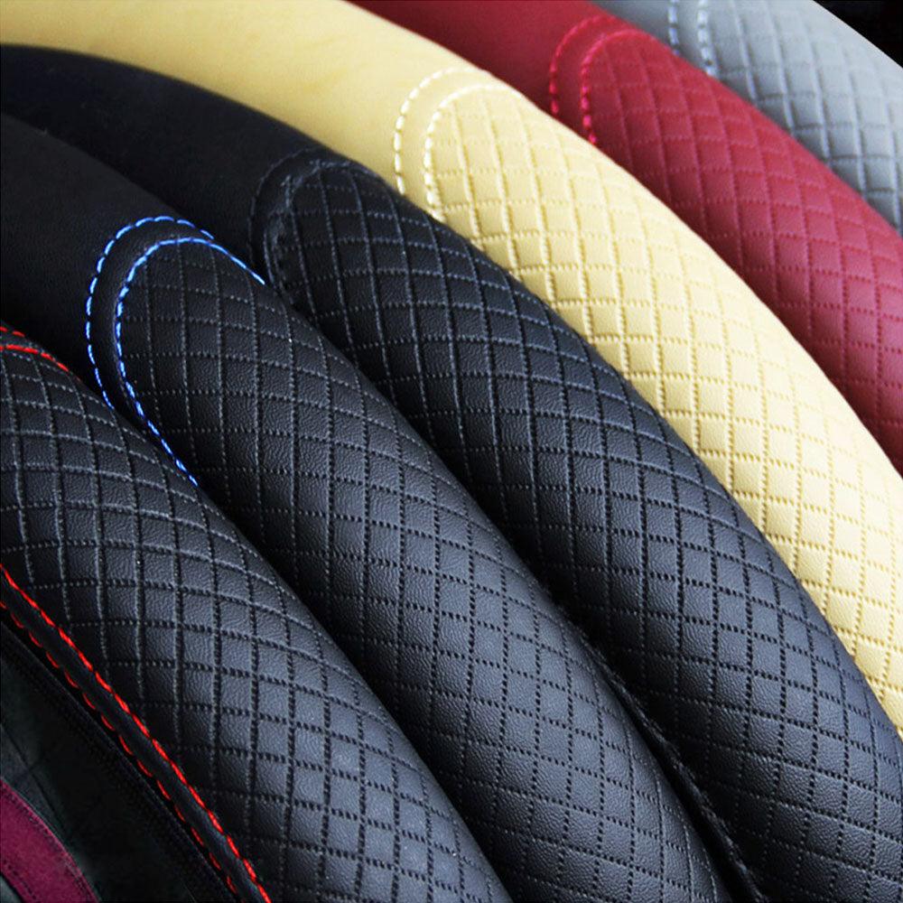 Universal Car Steering Wheel Cover Skid Proof Auto Steering- Wheel Cover Anti-Slip Embossing Leather Auto Car Steering Wheel Cover Auto Steering- Wheel Cover Microfiber Leather Viscose Breathable Anti-Slip Anti-Slip Embossing Car-styling Car Accessories - Image 2