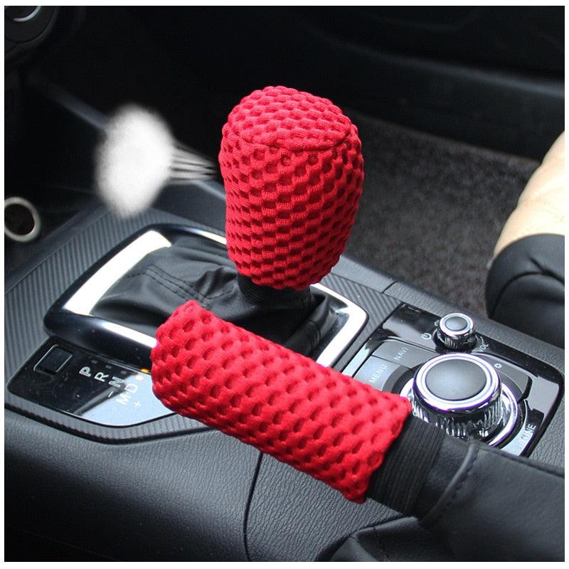 Universal Ice Silk Steering Wheel Cover Wear-resistant Anti-slip Car Accessories Microfiber Breathable Ice Silk Steering Wheel Cover Gear Handbrake Breathable Anti-Slip Warm  Steering Wheel Cover Winter Cool Summer Cover Interior - Image 26