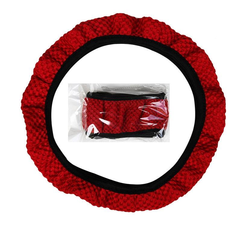 Universal Ice Silk Steering Wheel Cover Wear-resistant Anti-slip Car Accessories Microfiber Breathable Ice Silk Steering Wheel Cover Gear Handbrake Breathable Anti-Slip Warm  Steering Wheel Cover Winter Cool Summer Cover Interior - Image 29