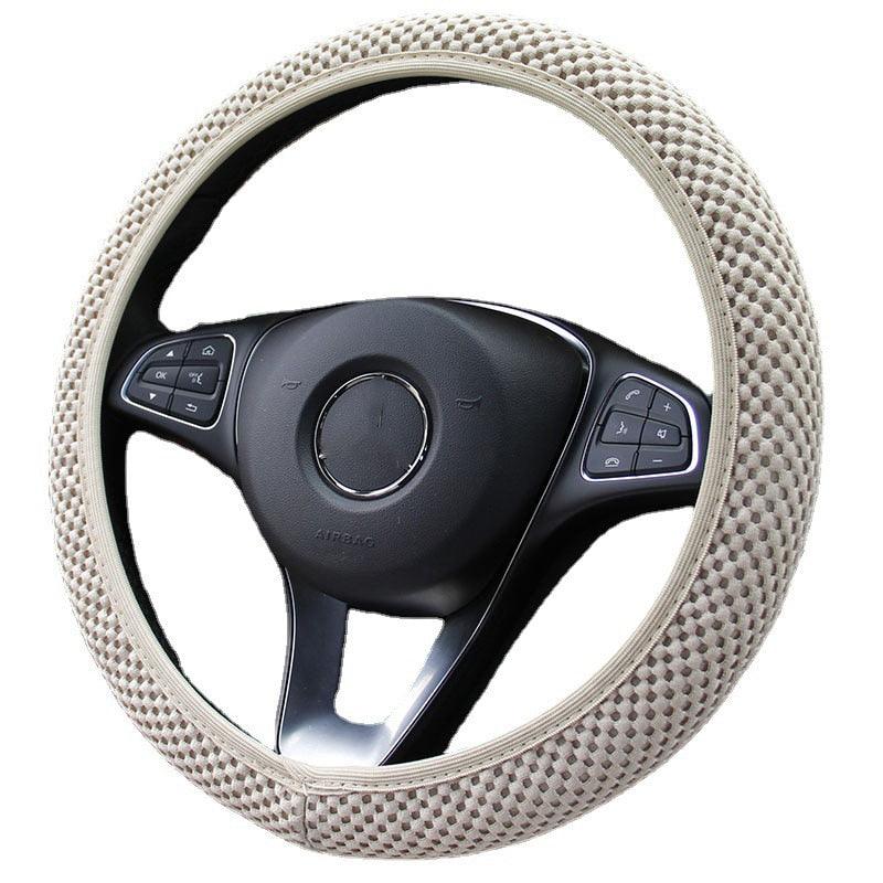 Universal Ice Silk Steering Wheel Cover Wear-resistant Anti-slip Car Accessories Microfiber Breathable Ice Silk Steering Wheel Cover Gear Handbrake Breathable Anti-Slip Warm  Steering Wheel Cover Winter Cool Summer Cover Interior - Image 9