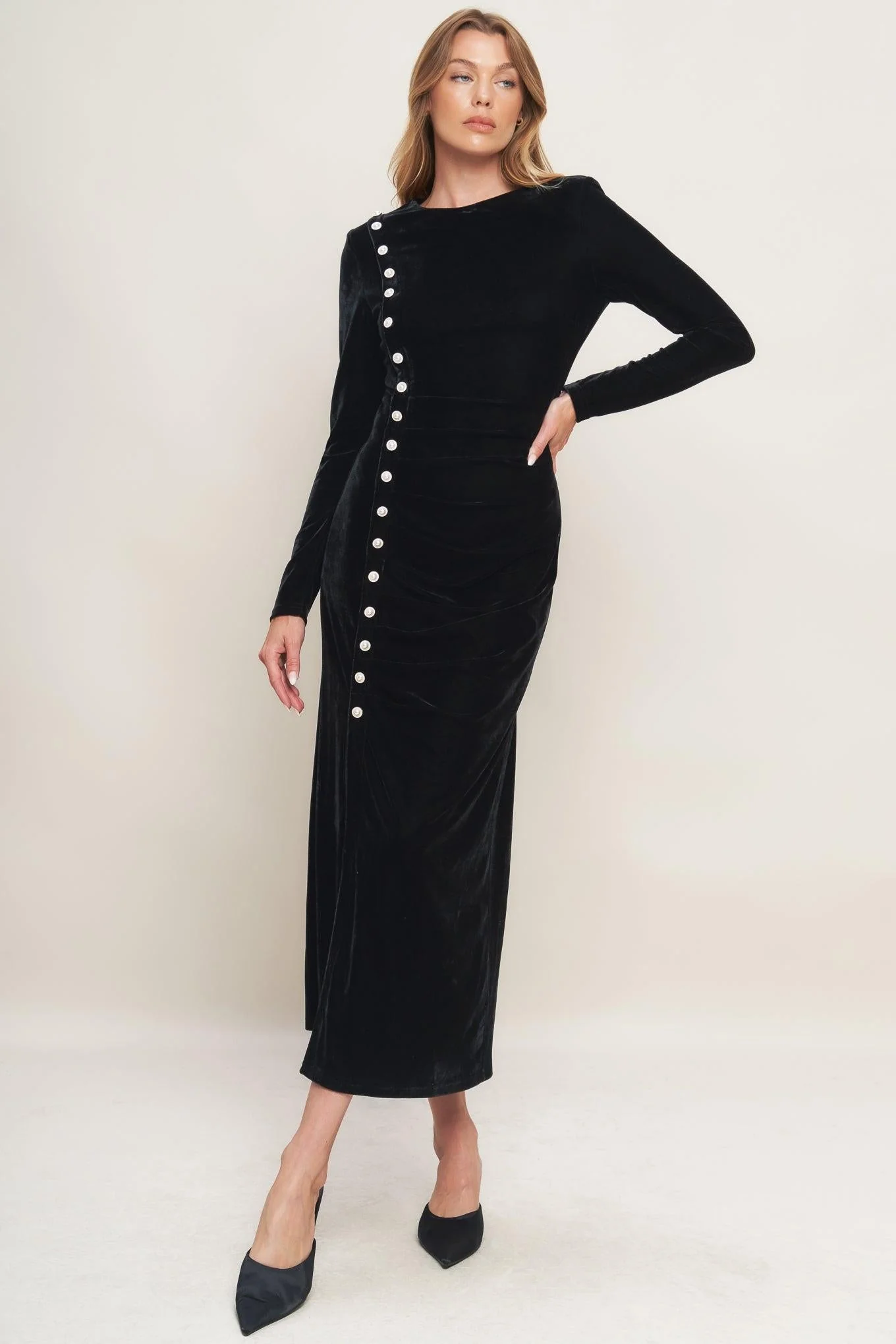 Urban Empress Velvet Midi Dress