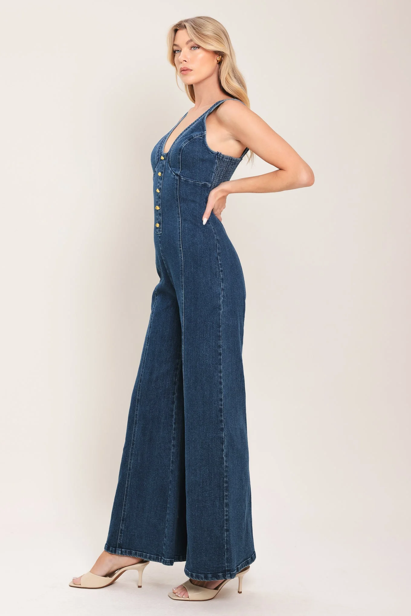 Urban Indigo Denim Jumpsuit - Image 4