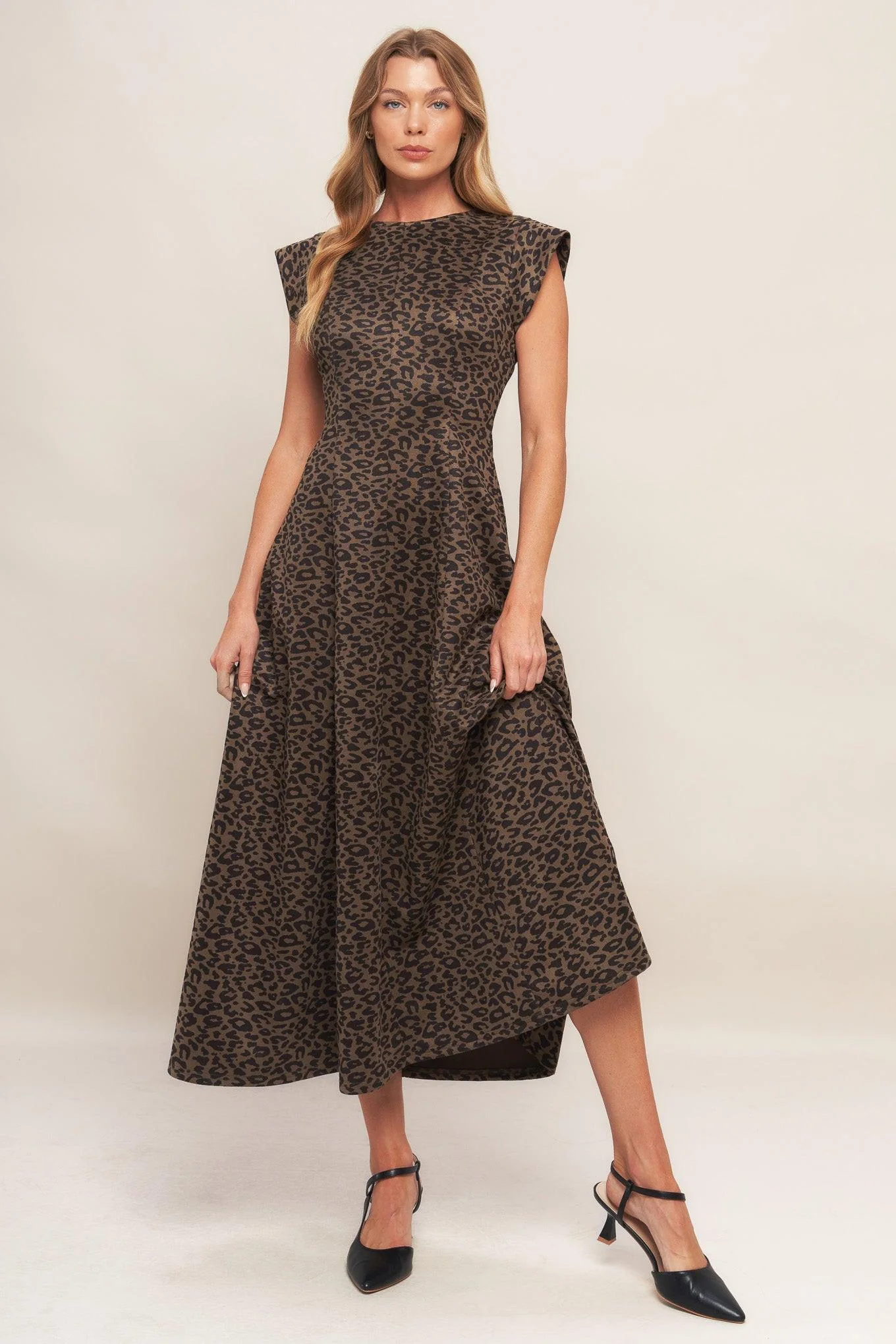 Urban Jungle Glam Sueded Knit Midi Dress - Image 4