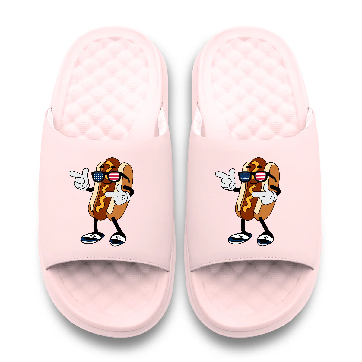 USA Hot Dog Motive Slide Sandals - Image 8