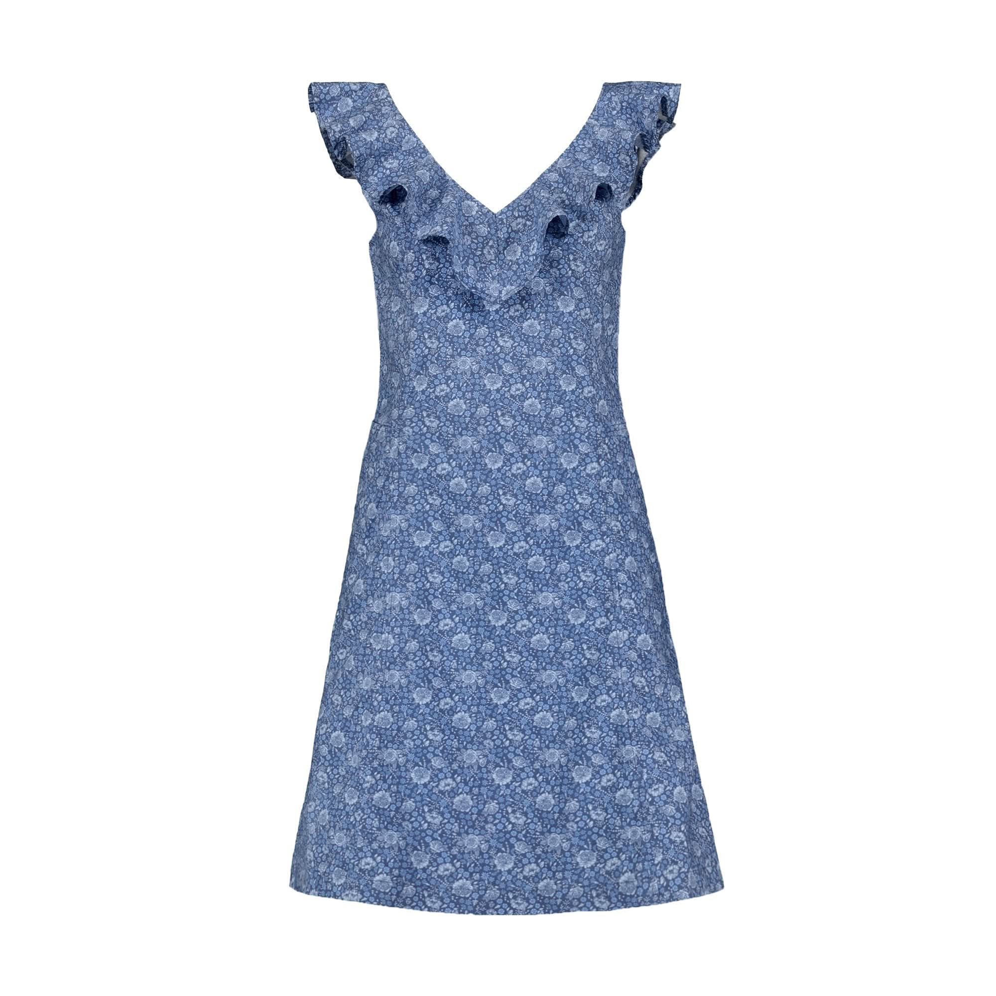 V-Neck Ruffle Shift Dress - Image 5