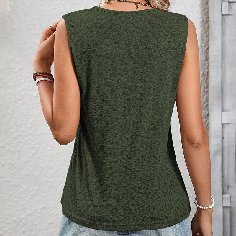 V-Neck Top for Women – Casual Loose-Fit Summer Blouse - Image 8