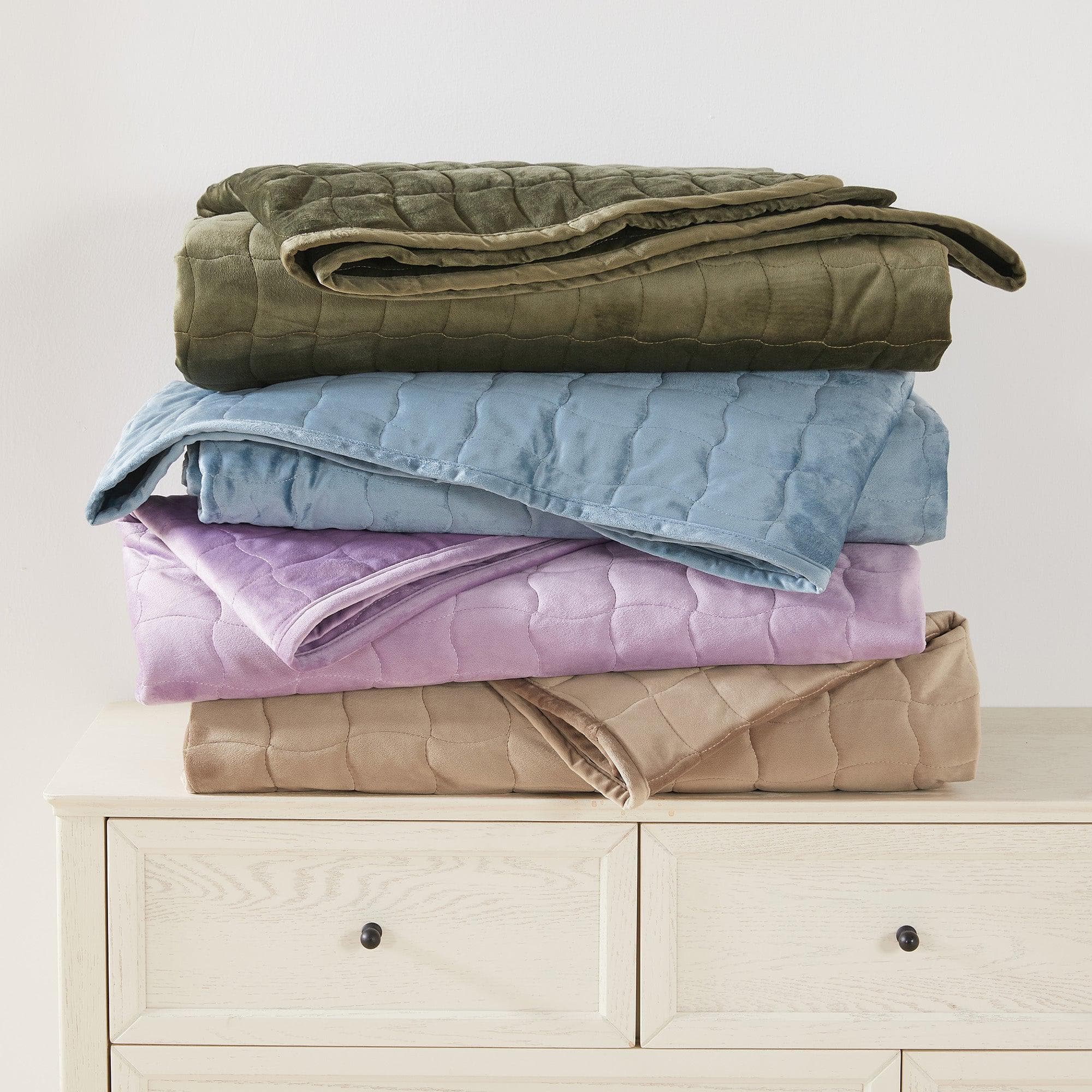 Velvet Box-Stitched Quilt Set - Vivica Collection - Image 30