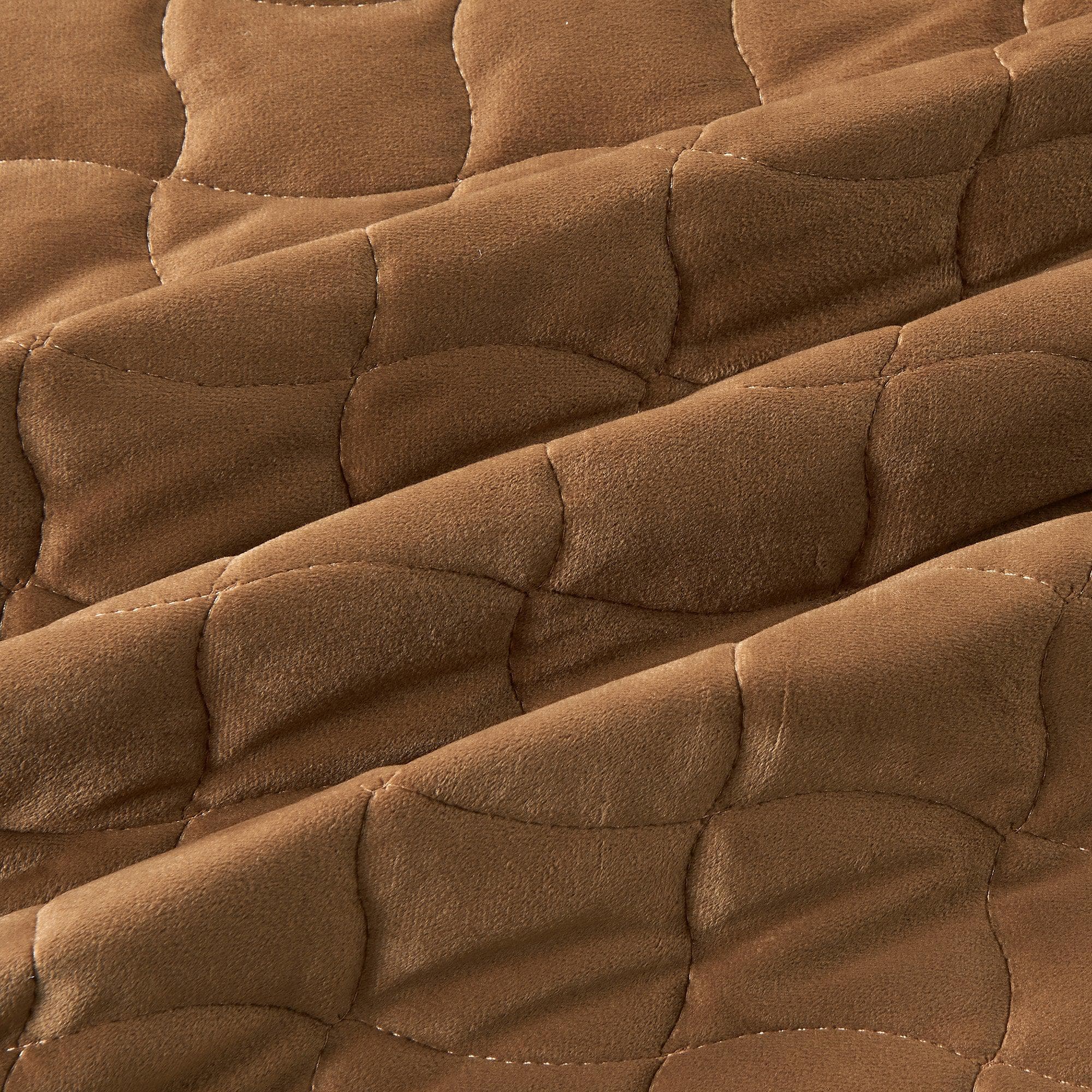 Velvet Box-Stitched Quilt Set - Vivica Collection - Image 33