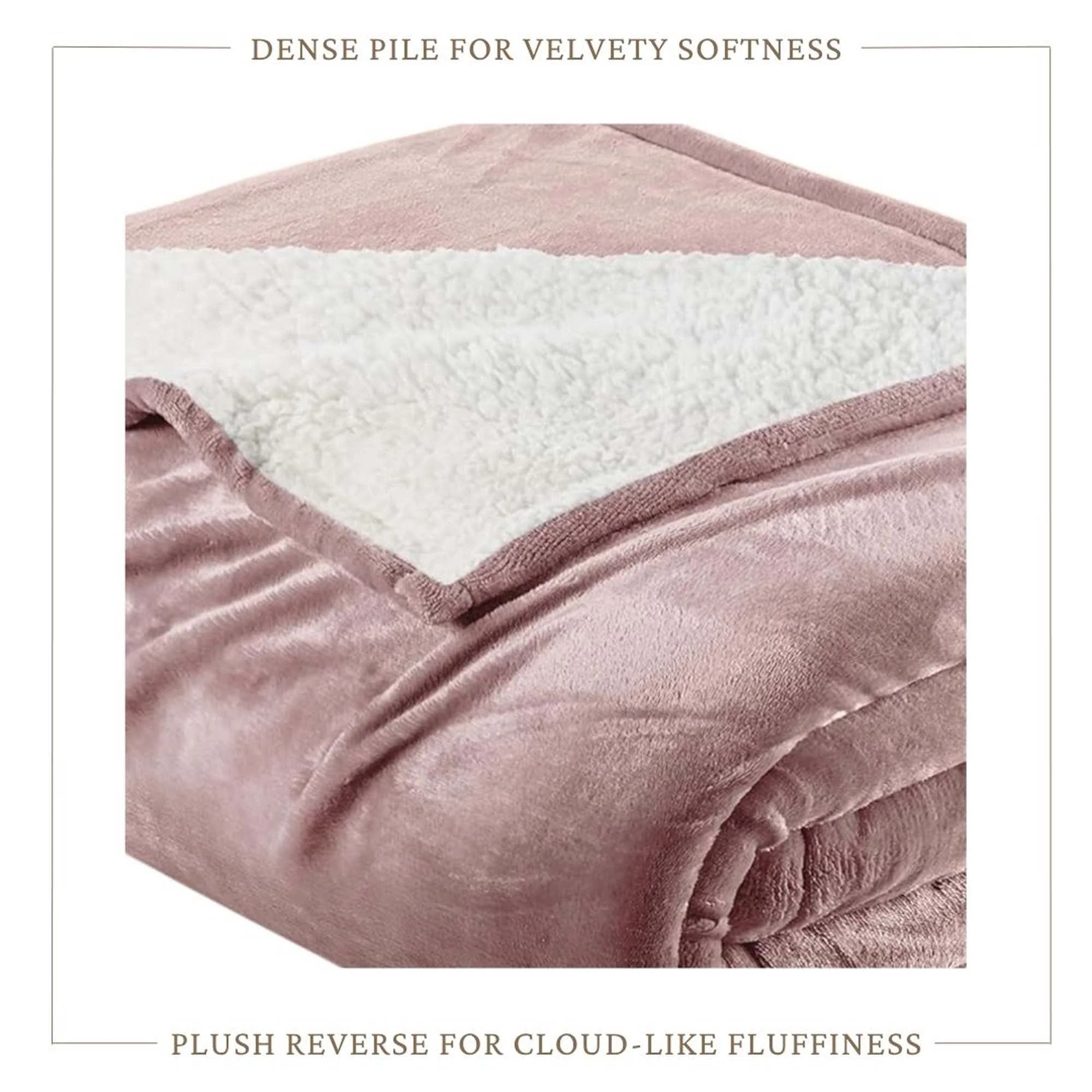Velvet Plush Sherpa Bed Blanket - Sherpa Fleece Collection - Image 15