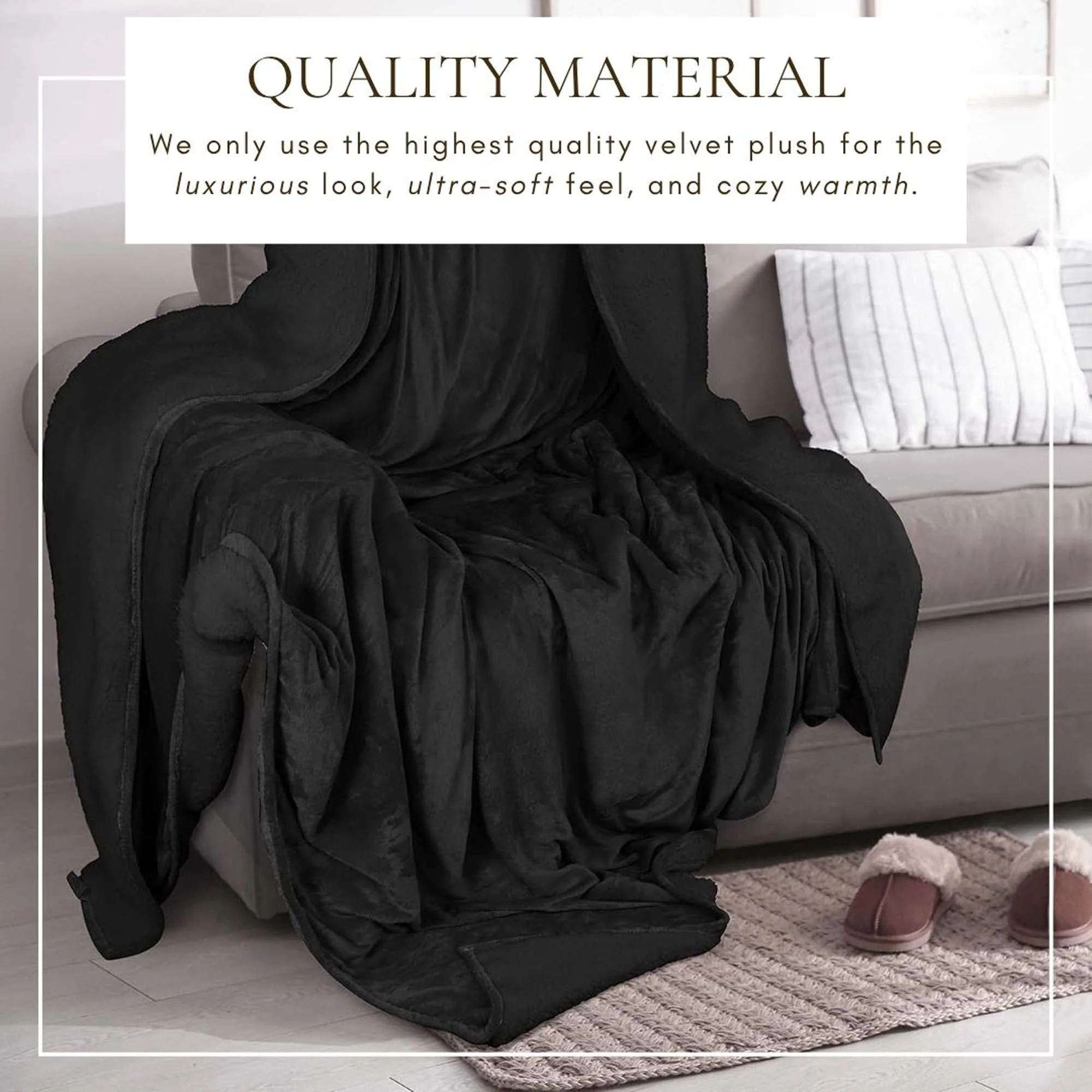 Velvet Plush Sherpa Bed Blanket - Sherpa Fleece Collection - Image 36