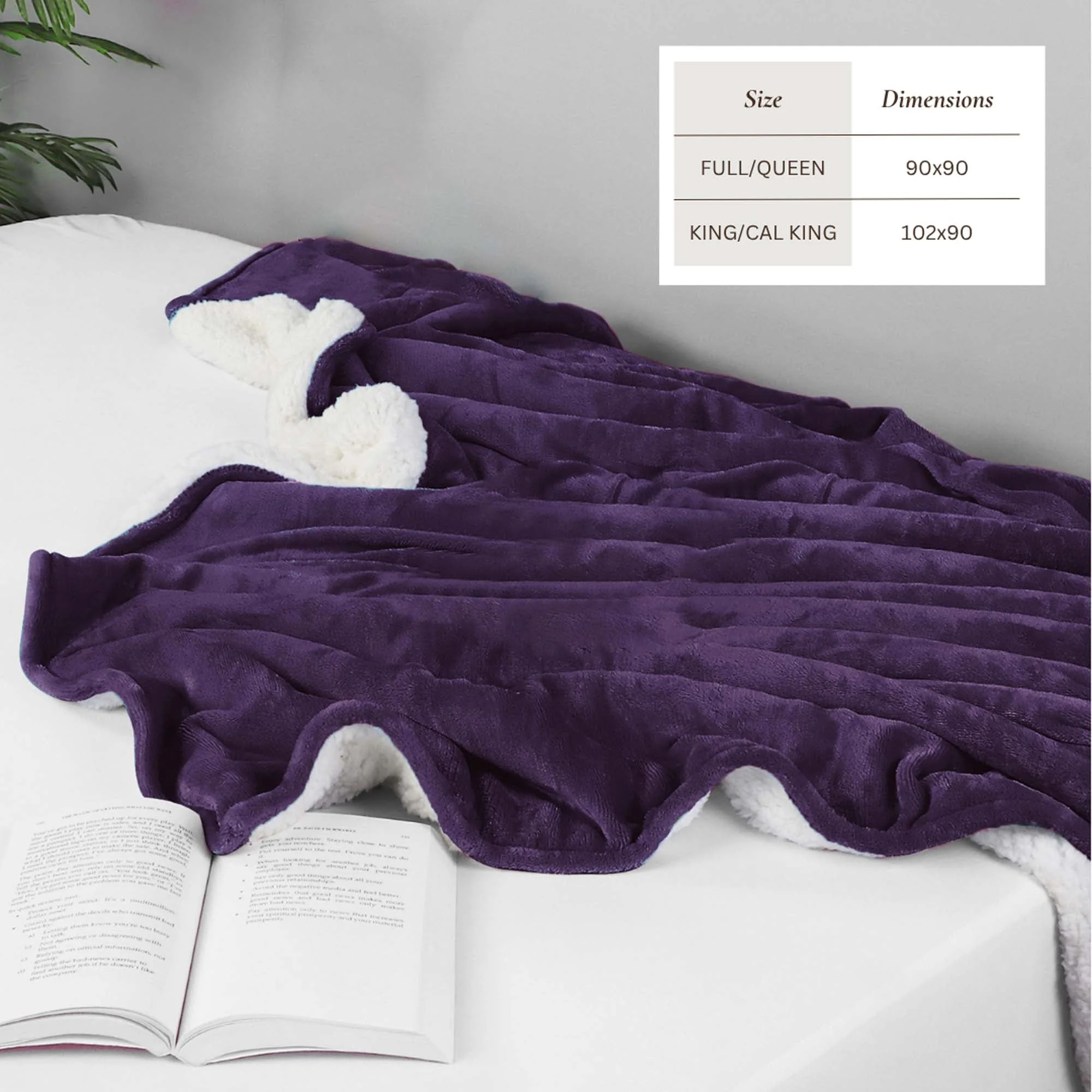 Velvet Plush Sherpa Bed Blanket - Sherpa Fleece Collection - Image 47