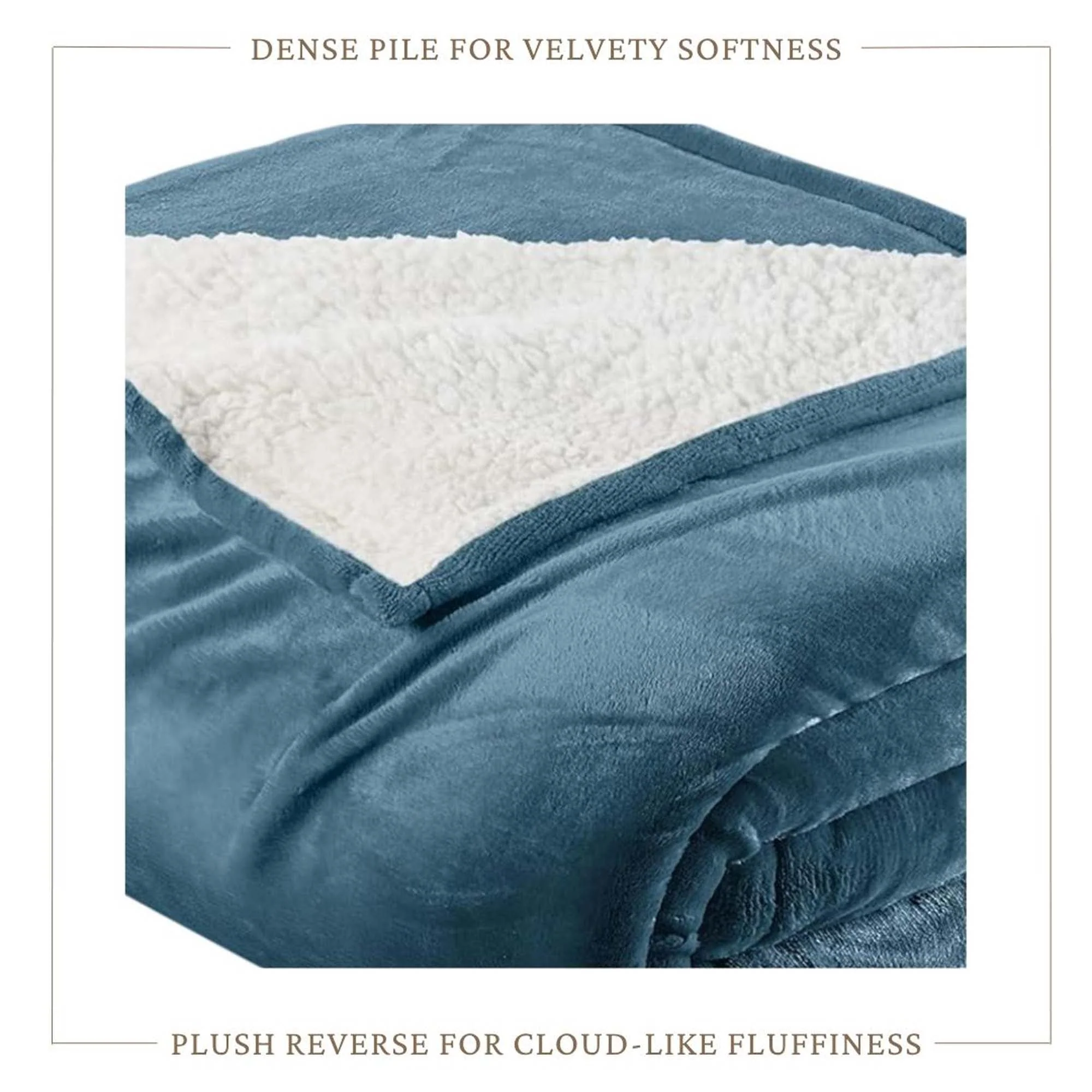 Velvet Plush Sherpa Bed Blanket - Sherpa Fleece Collection - Image 54