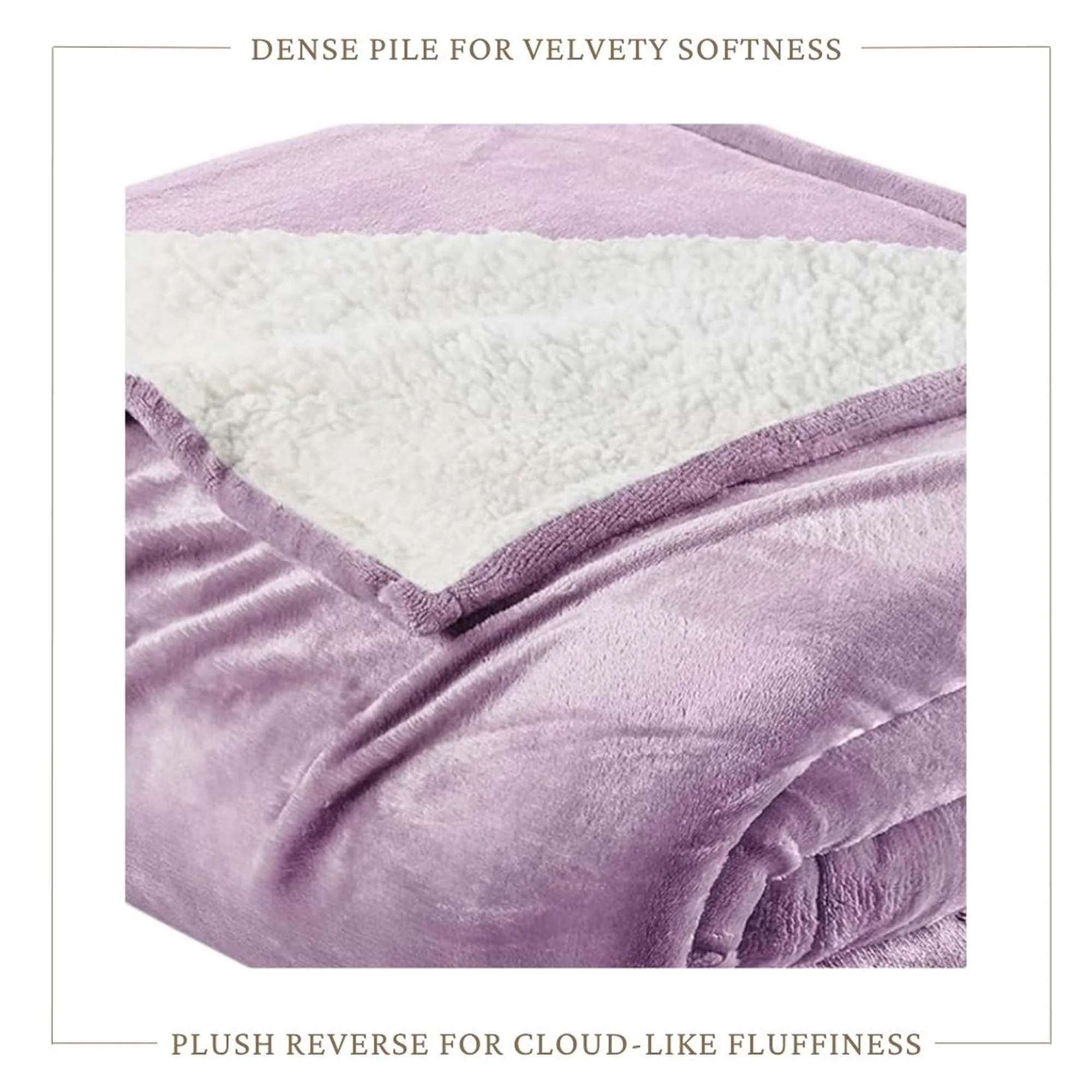 Velvet Plush Sherpa Bed Blanket - Sherpa Fleece Collection - Image 59