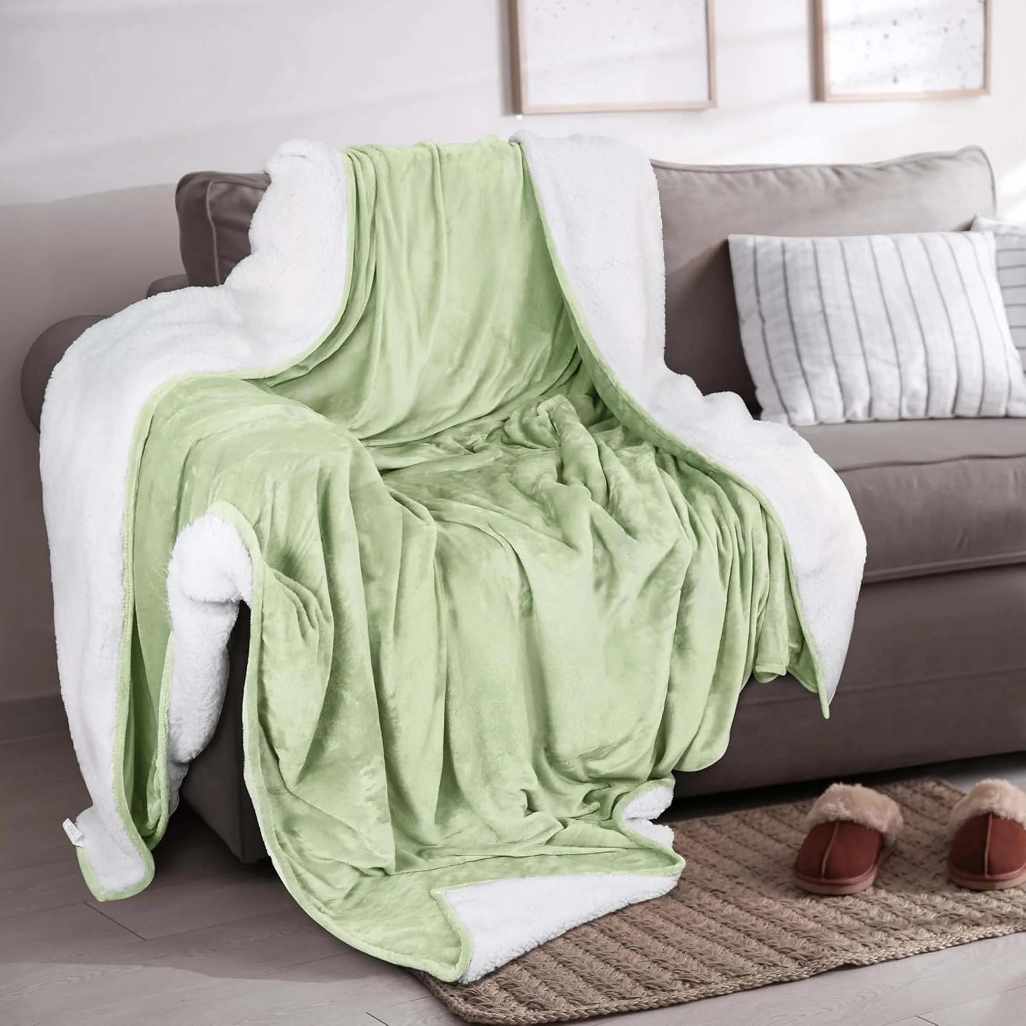 Velvet Plush Sherpa Bed Blanket - Sherpa Fleece Collection - Image 61