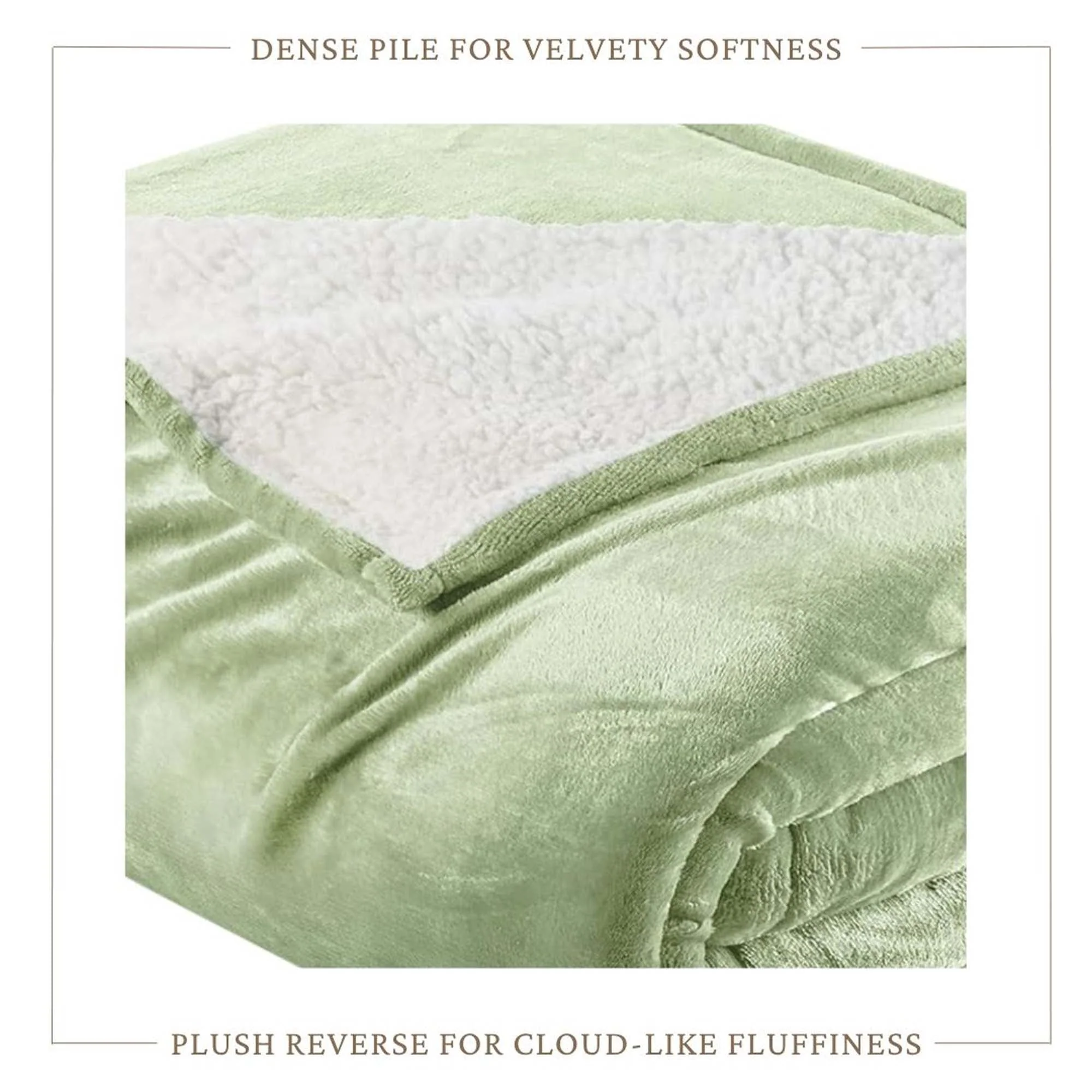Velvet Plush Sherpa Bed Blanket - Sherpa Fleece Collection - Image 64