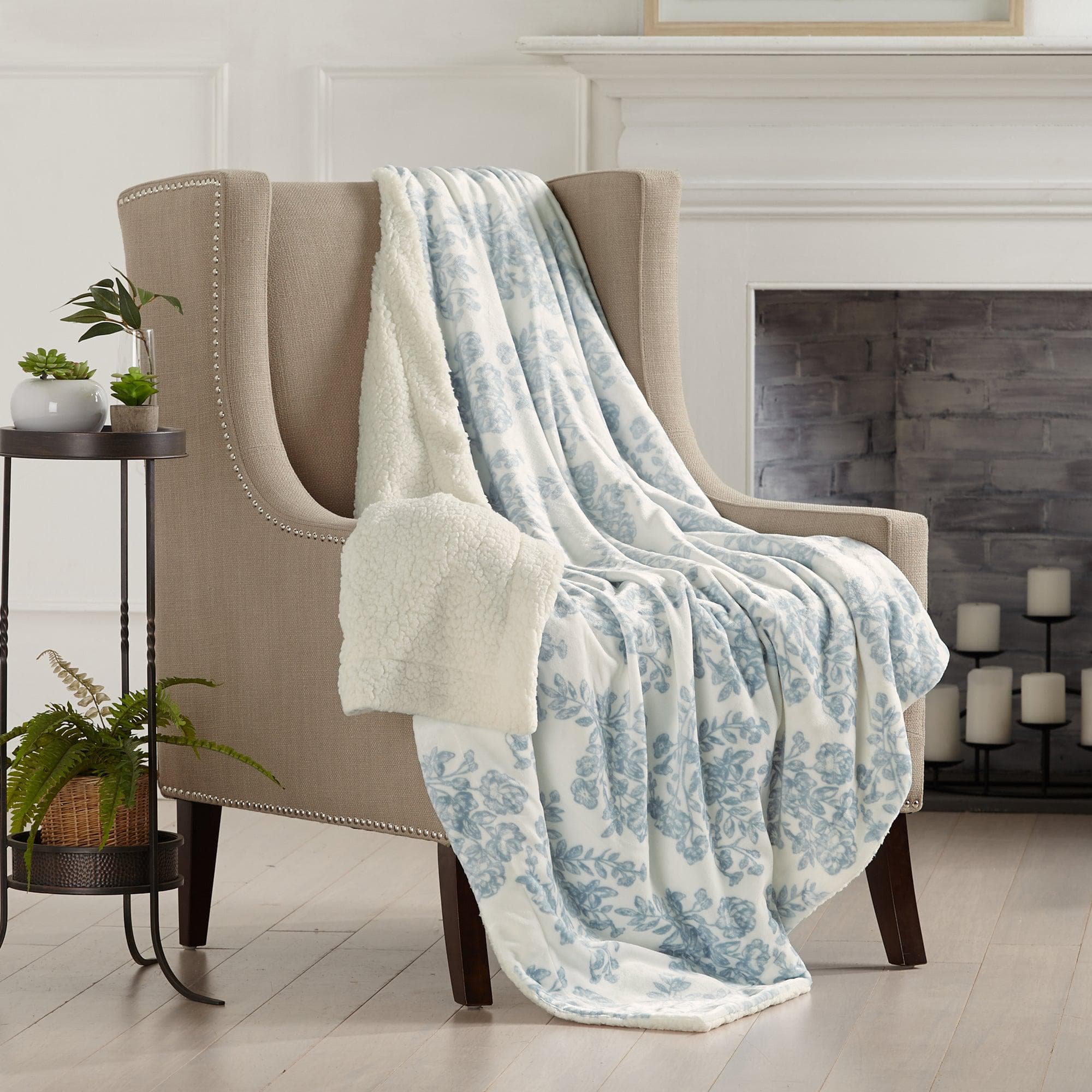 Velvet Plush Sherpa Luxury Bed Blanket - Cielo Collection - Image 10