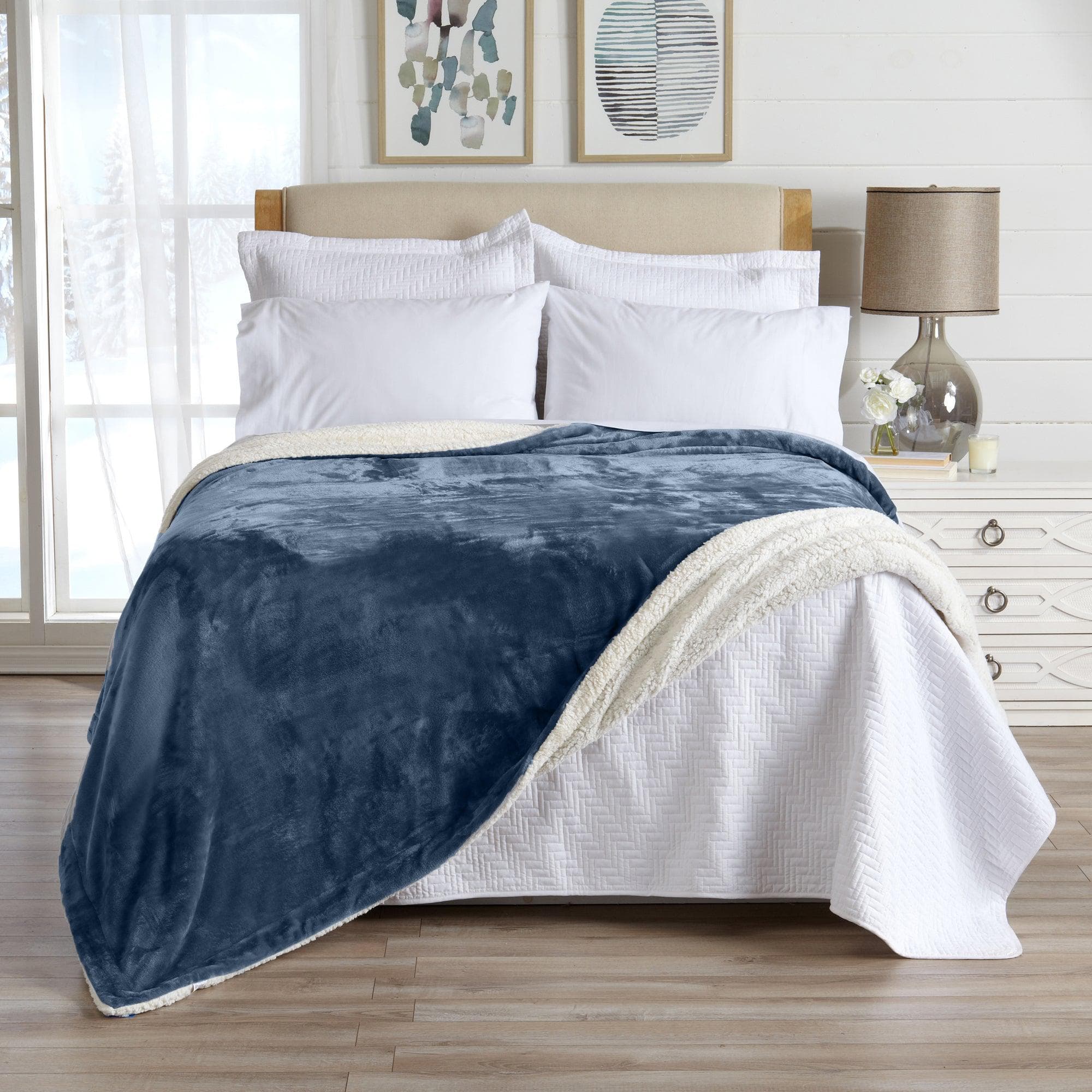 Velvet Plush Sherpa Luxury Bed Blanket - Kinsley Collection - Image 15