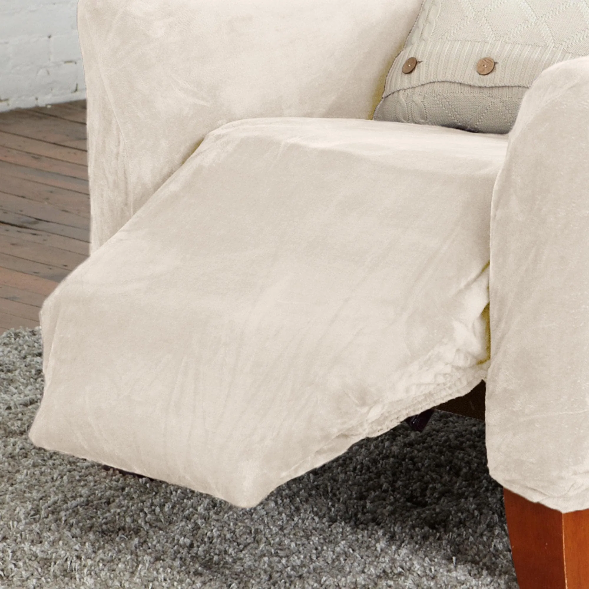 Velvet Stretch Slipcover - Gale Collection - Image 116