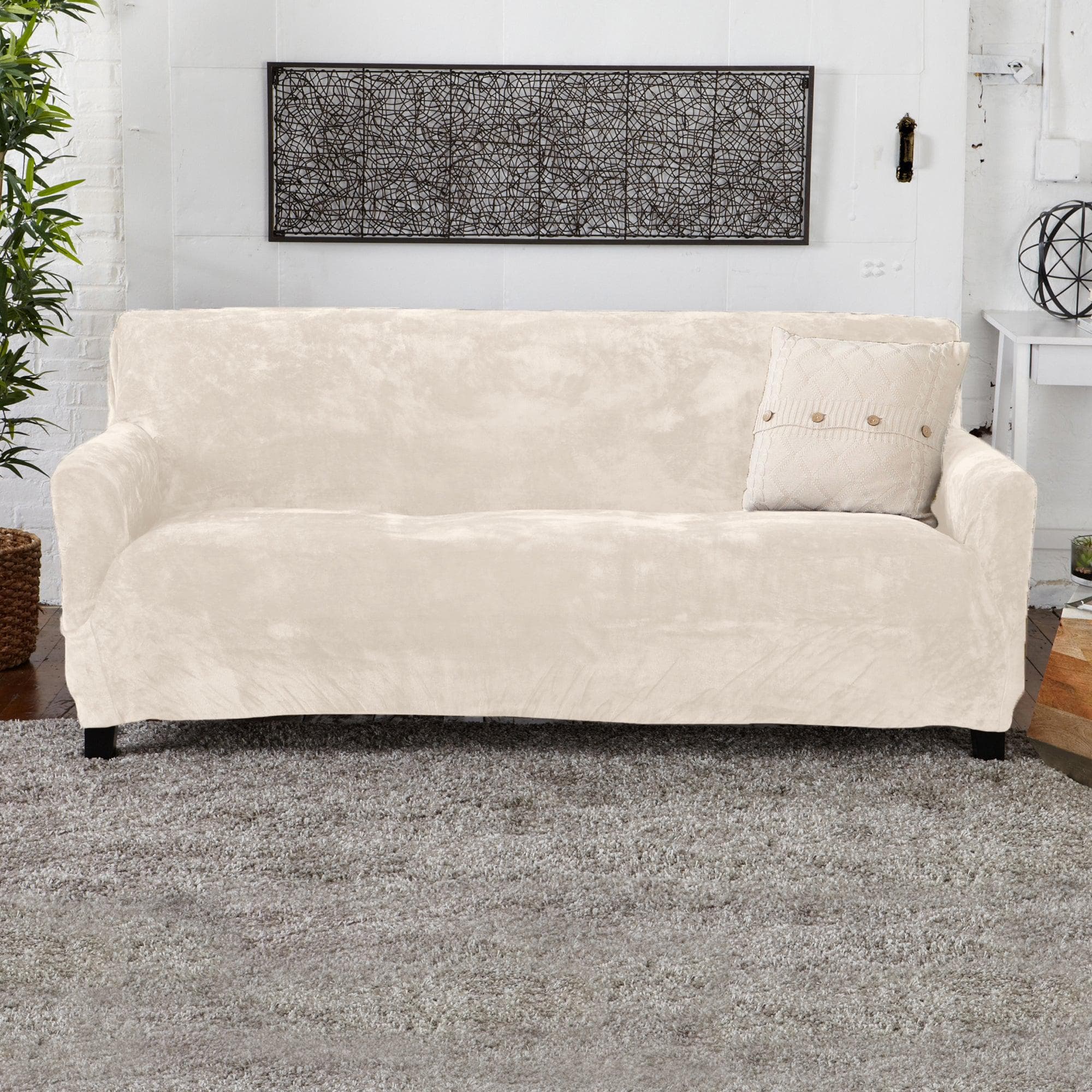 Velvet Stretch Slipcover - Gale Collection - Image 132