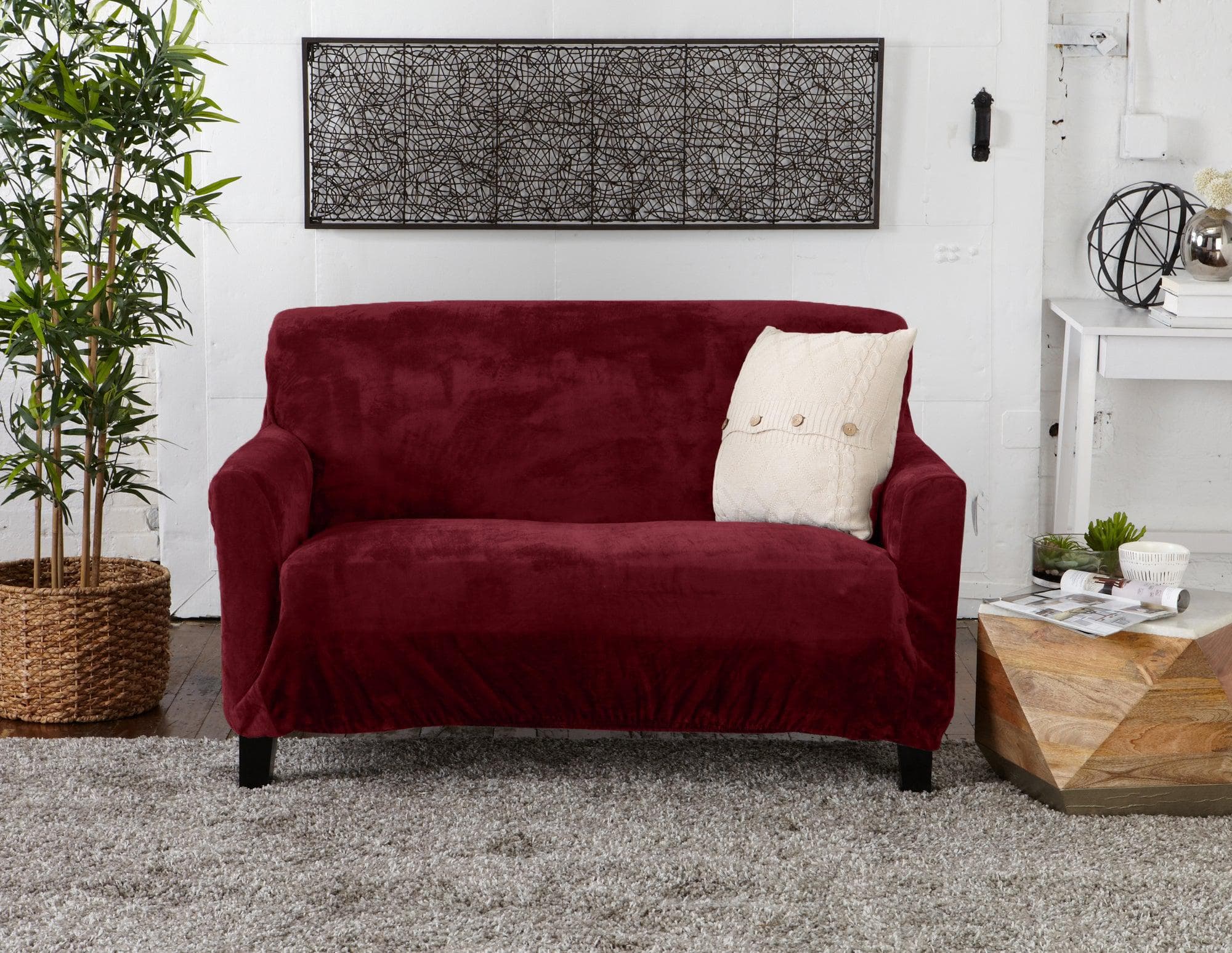 Velvet Stretch Slipcover - Gale Collection - Image 237