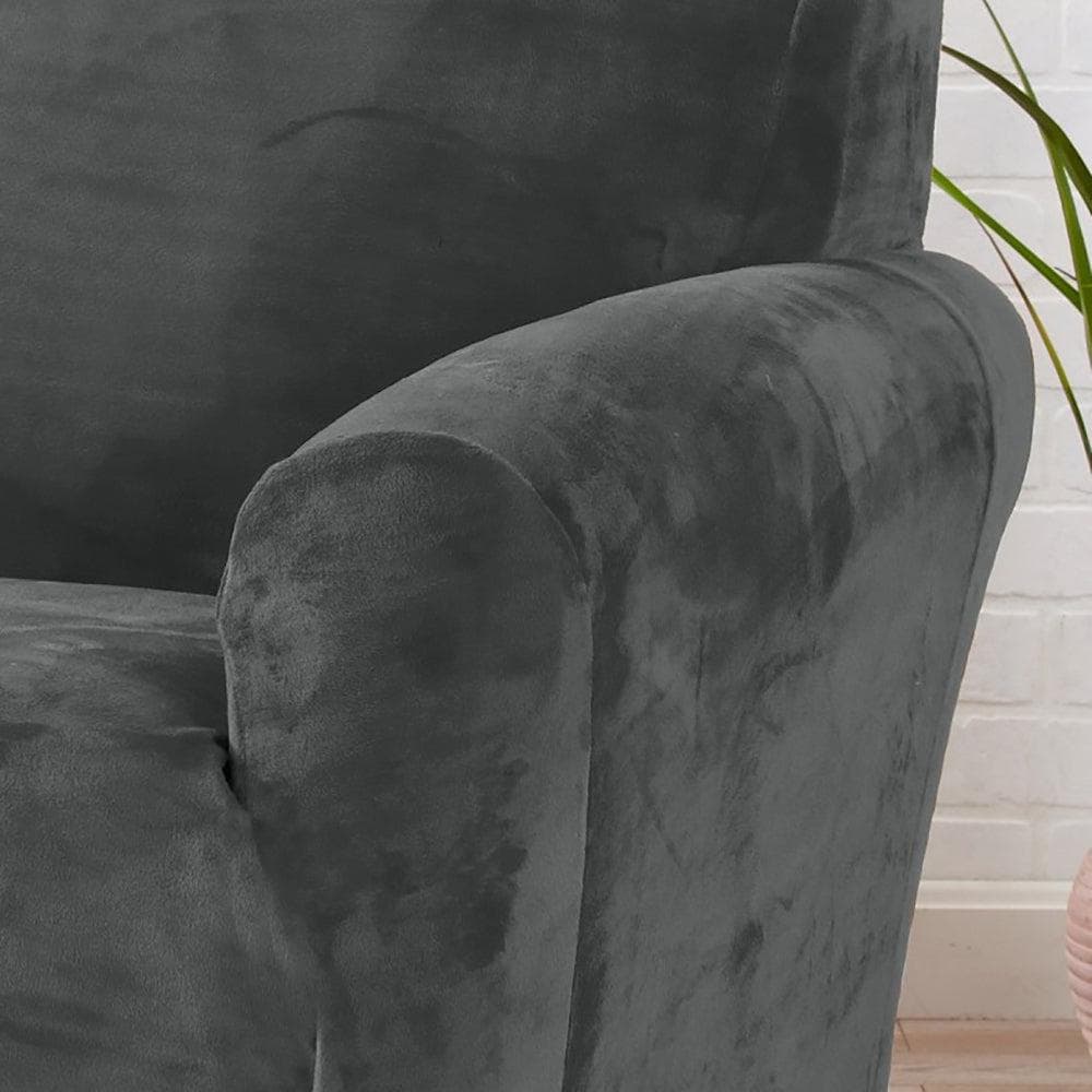 Velvet Stretch Slipcover - Gale Collection - Image 30