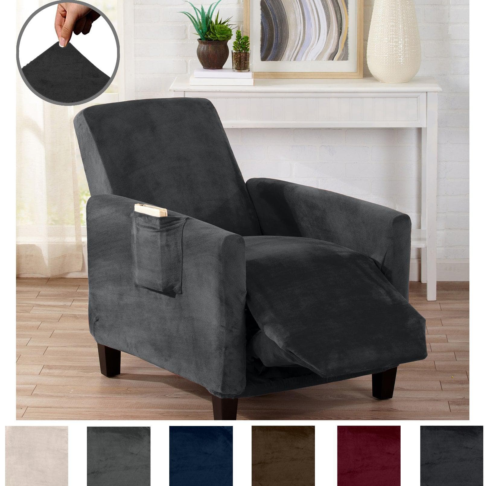 Velvet Stretch Slipcover - Gale Collection - Image 97