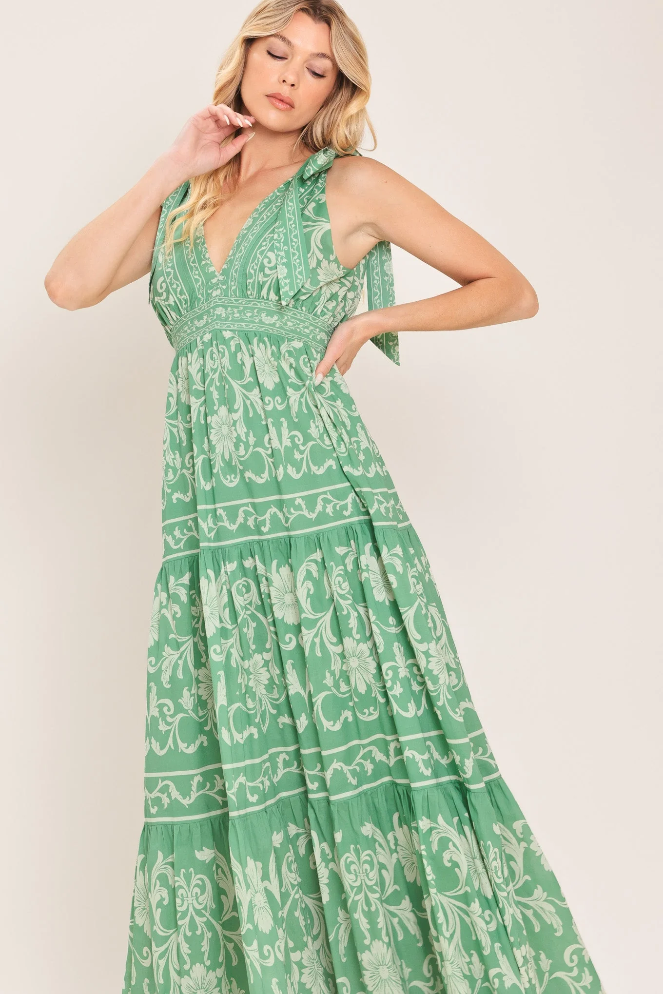 Verona Garden Woven Maxi Dress - Image 5