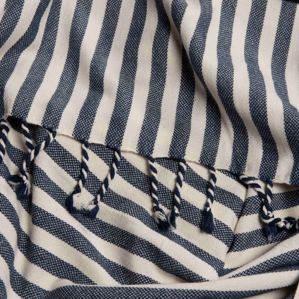 Vertical Striped Turkish Towel With Fringe - Image 6