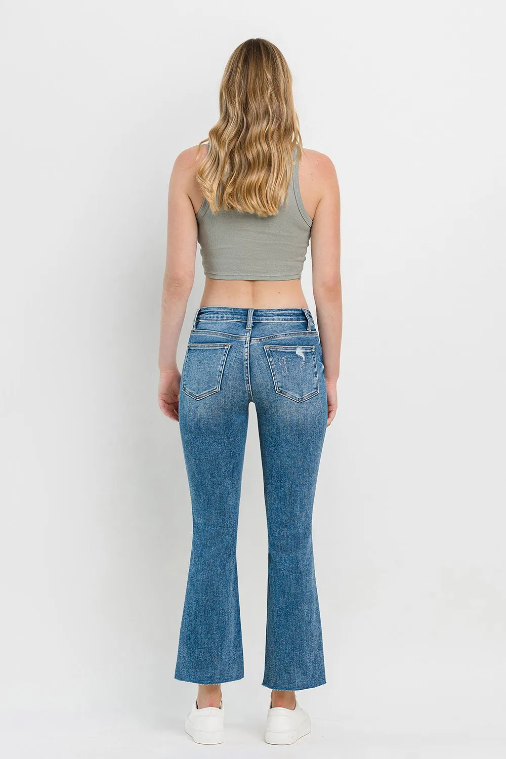 Vervet by Flying Monkey Full Size Mid Rise Distressed Cropped Flare Jeans - Image 5