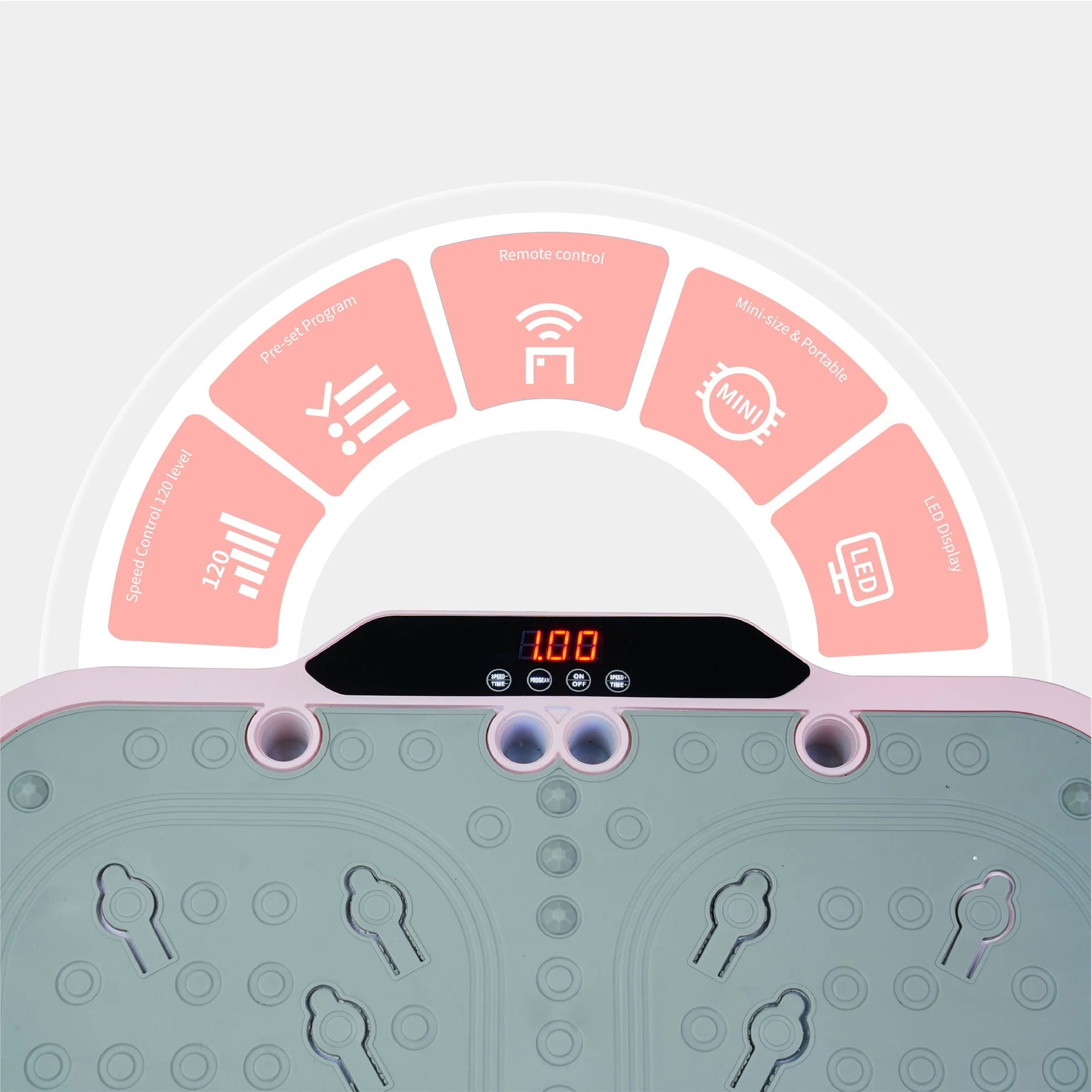 Vibration Plate Fitness Platform with handle Whole Body Exercise Machine with 120 Speed Levels, Lymphatic Drainage, Fat Burning, and Weight Loss, Perfect for Women, Men, and Home Gym exercise - Image 6
