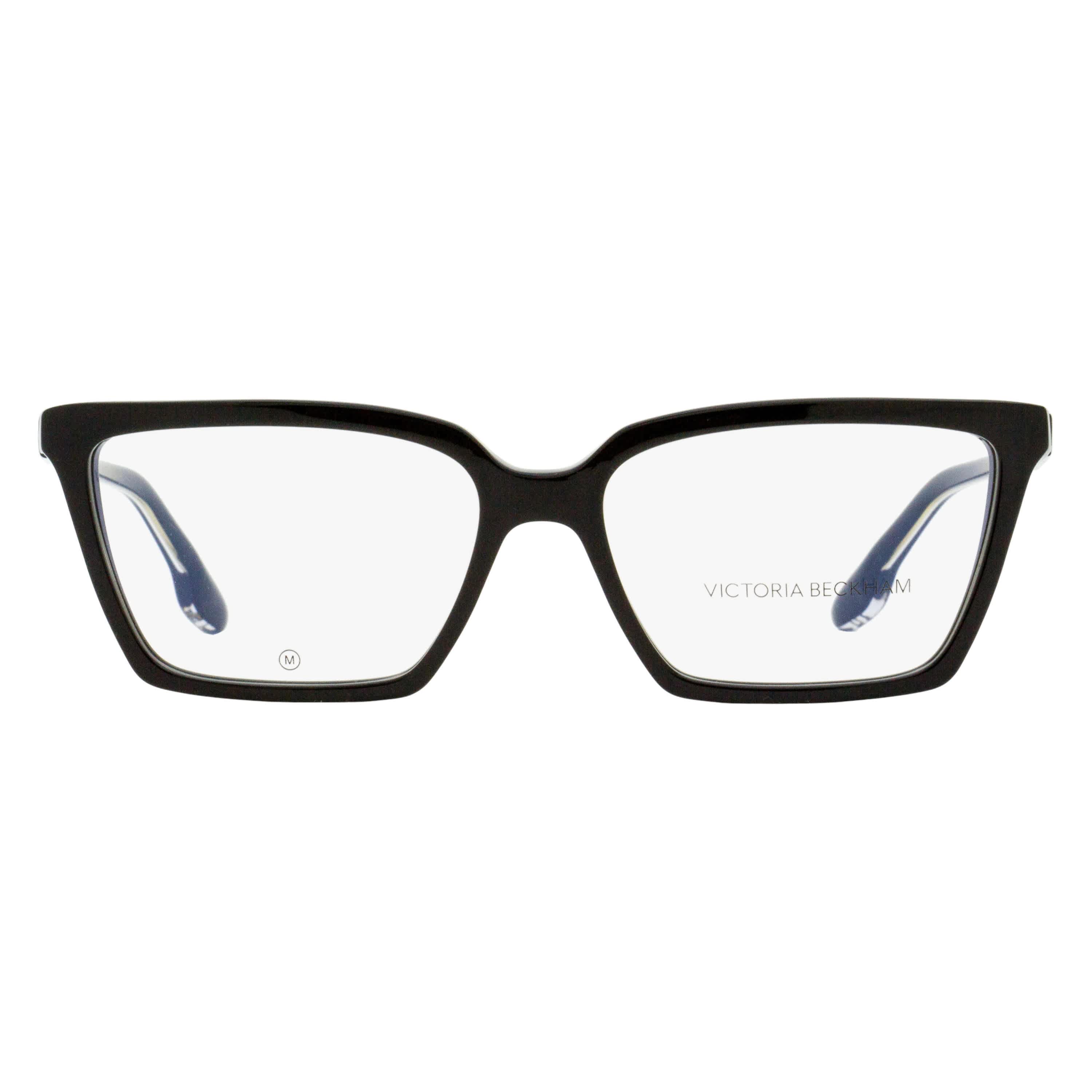 Victoria Beckham Flared Rectangular Eyeglasses VB2653 001 Black 55mm - Image 2