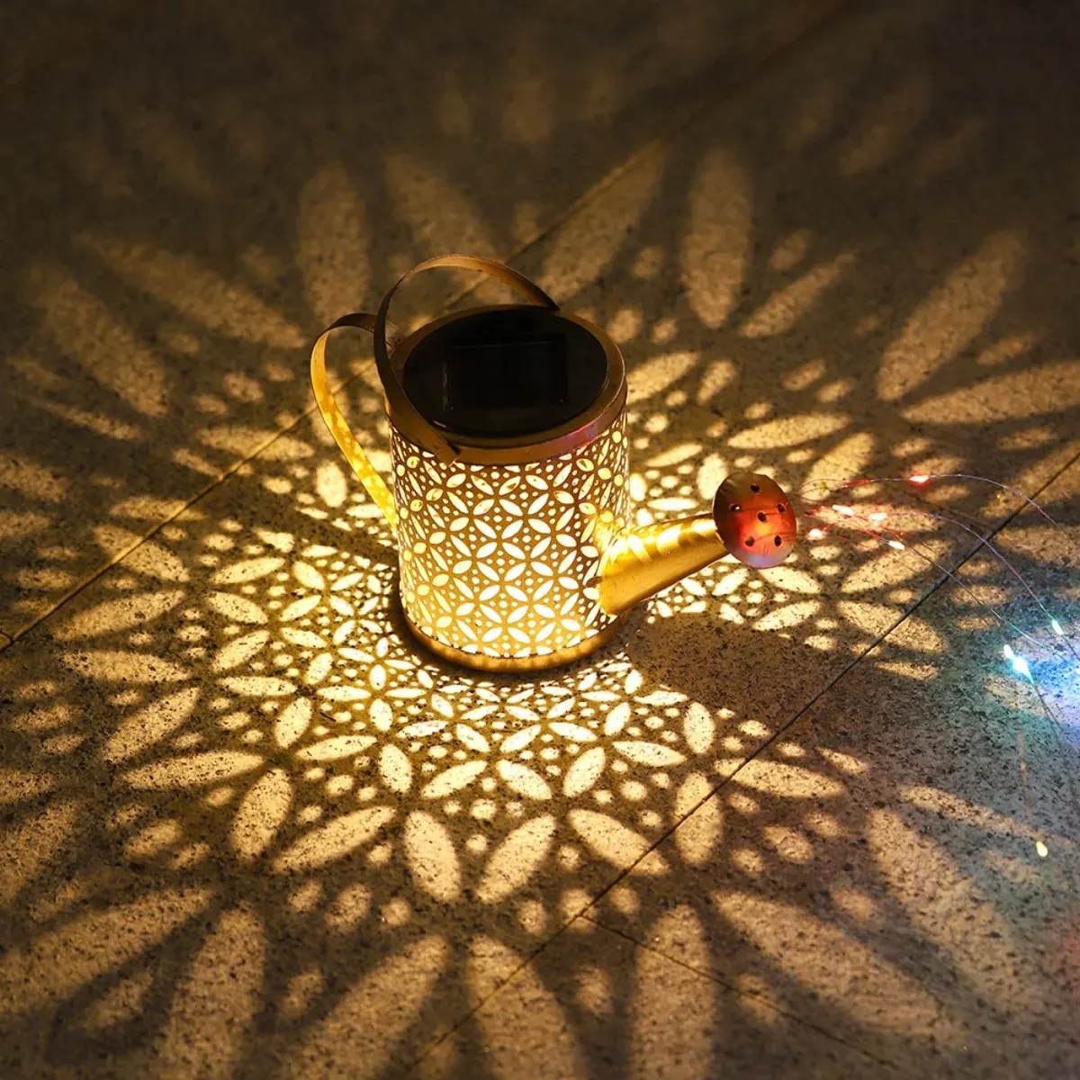 Vintage Hollow Solar Watering Can Light - Image 4